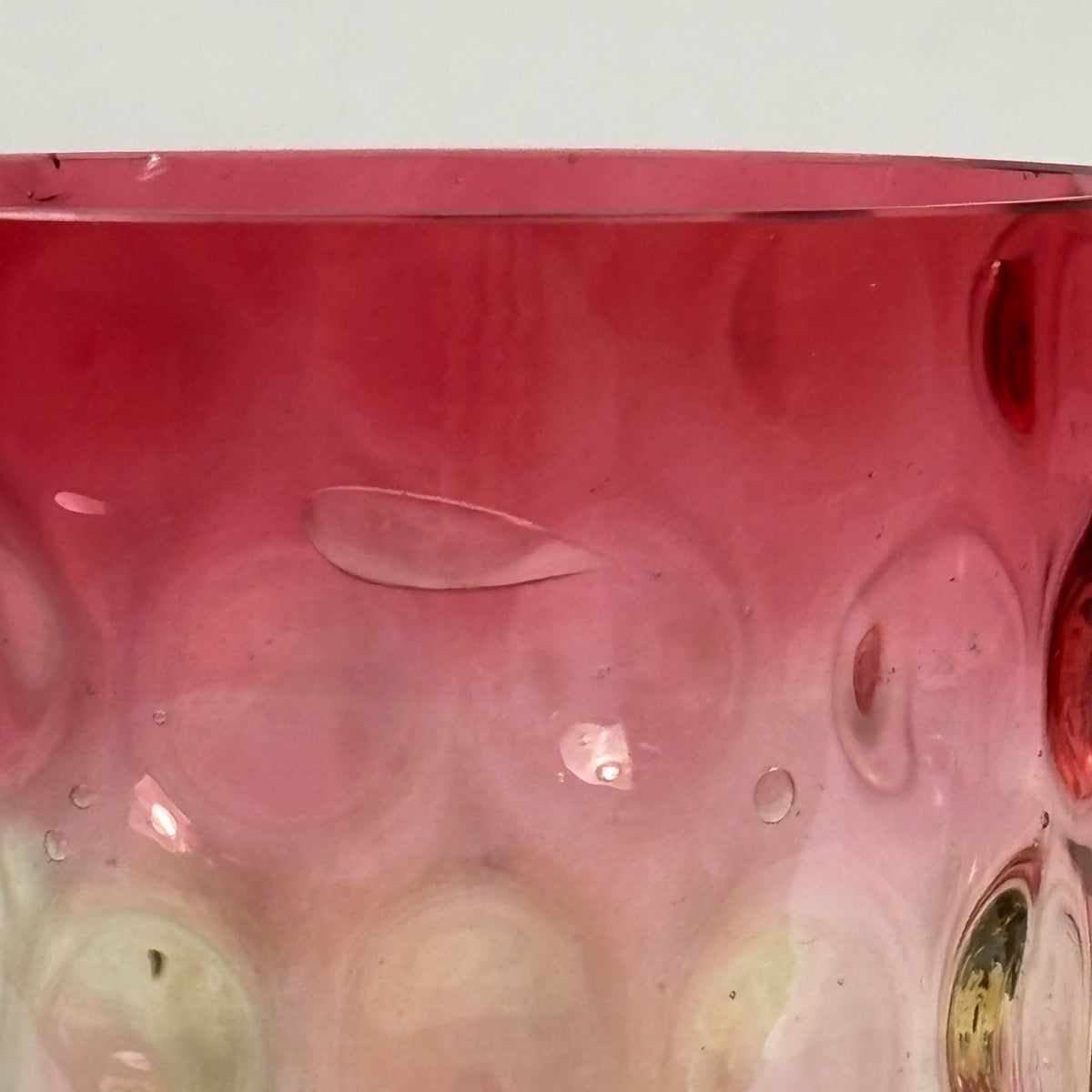 Antique Cranberry & Rubina Coin Dot, Spot Optic Glass |⋆˙⟡| Pitcher & Tumbler Set