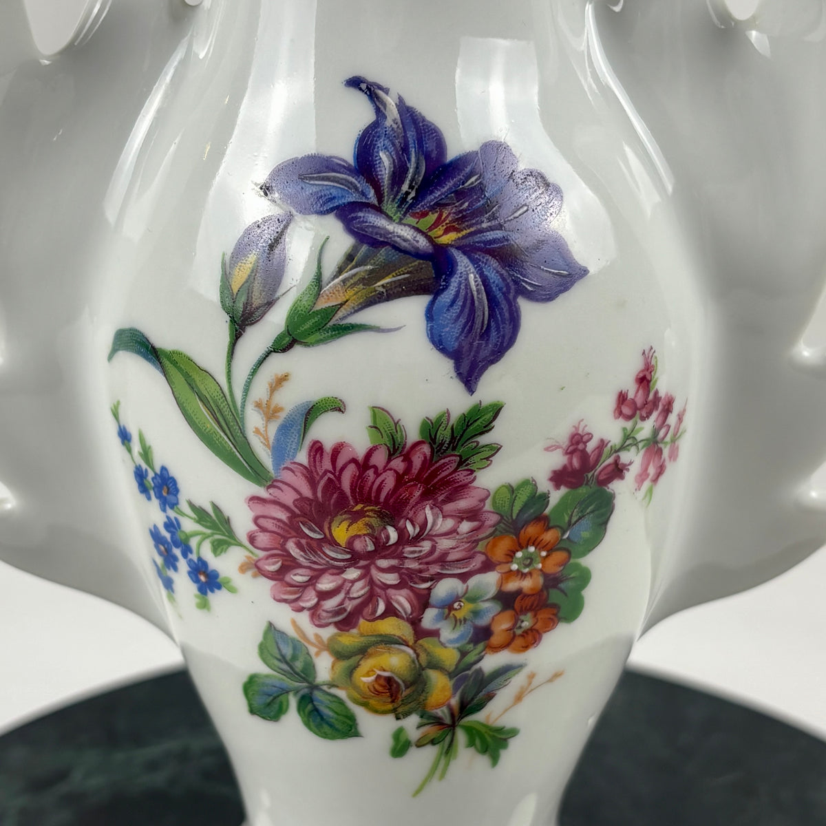 Vintage Limoges AJCO Bridal Vase |⋆˙⟡| Old Paris Style Floral Porcelain, c. 1950s