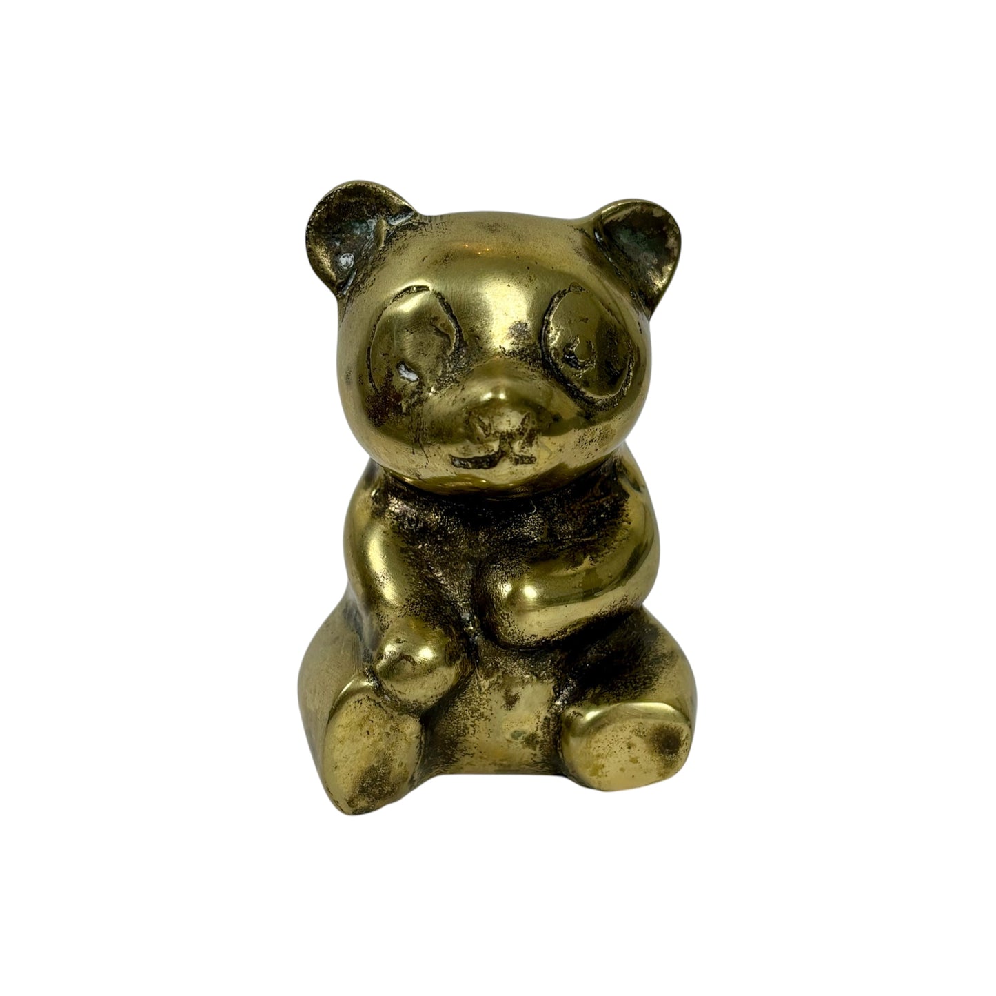 Vintage Solid Brass Panda Bear |⋆˙⟡| Figurine Paperweight