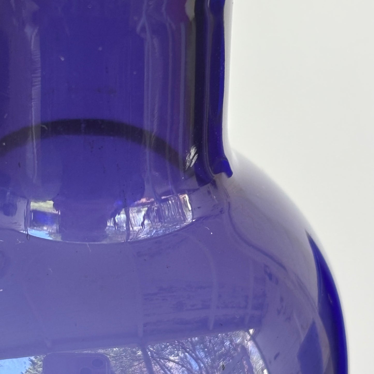 Vintage Cobalt Blue & Magenta Art Glass Bottle Vase Collection |⋆˙⟡ | Mid Century / Boho Eclectic Decor Set of 5