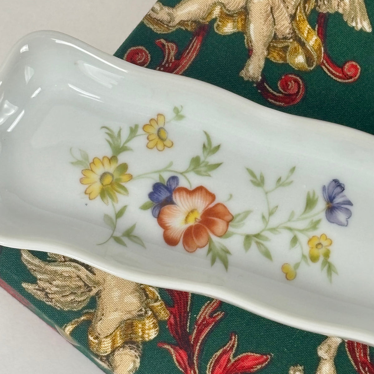Antique André Prévot Limoges Floral Porcelain Tray |⋆˙⟡| French Celery Dish