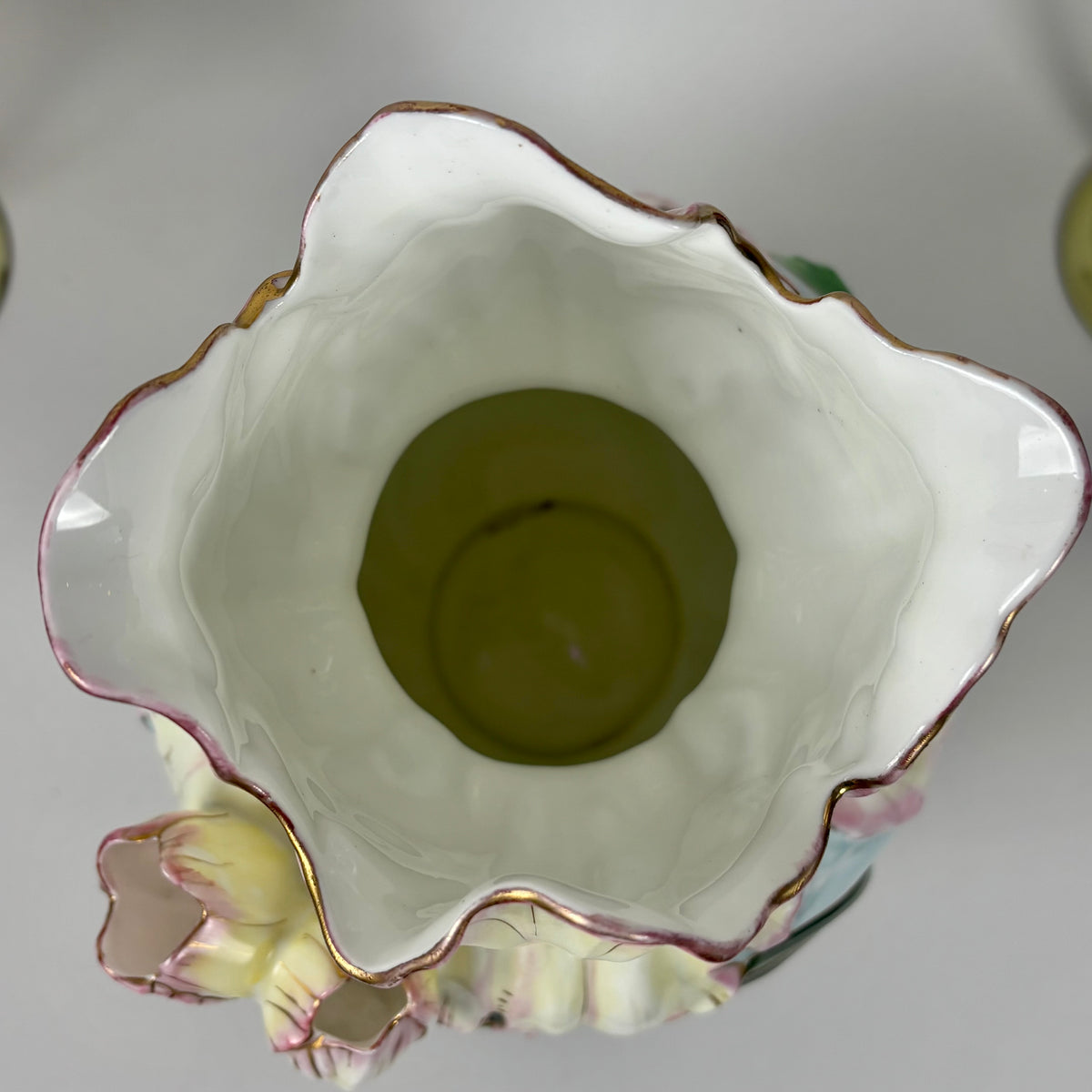 RARE Antique Vance Faience Co. & Wheeling Pottery |⋆˙⟡| Art Nouveau, Majolica Iris Vase