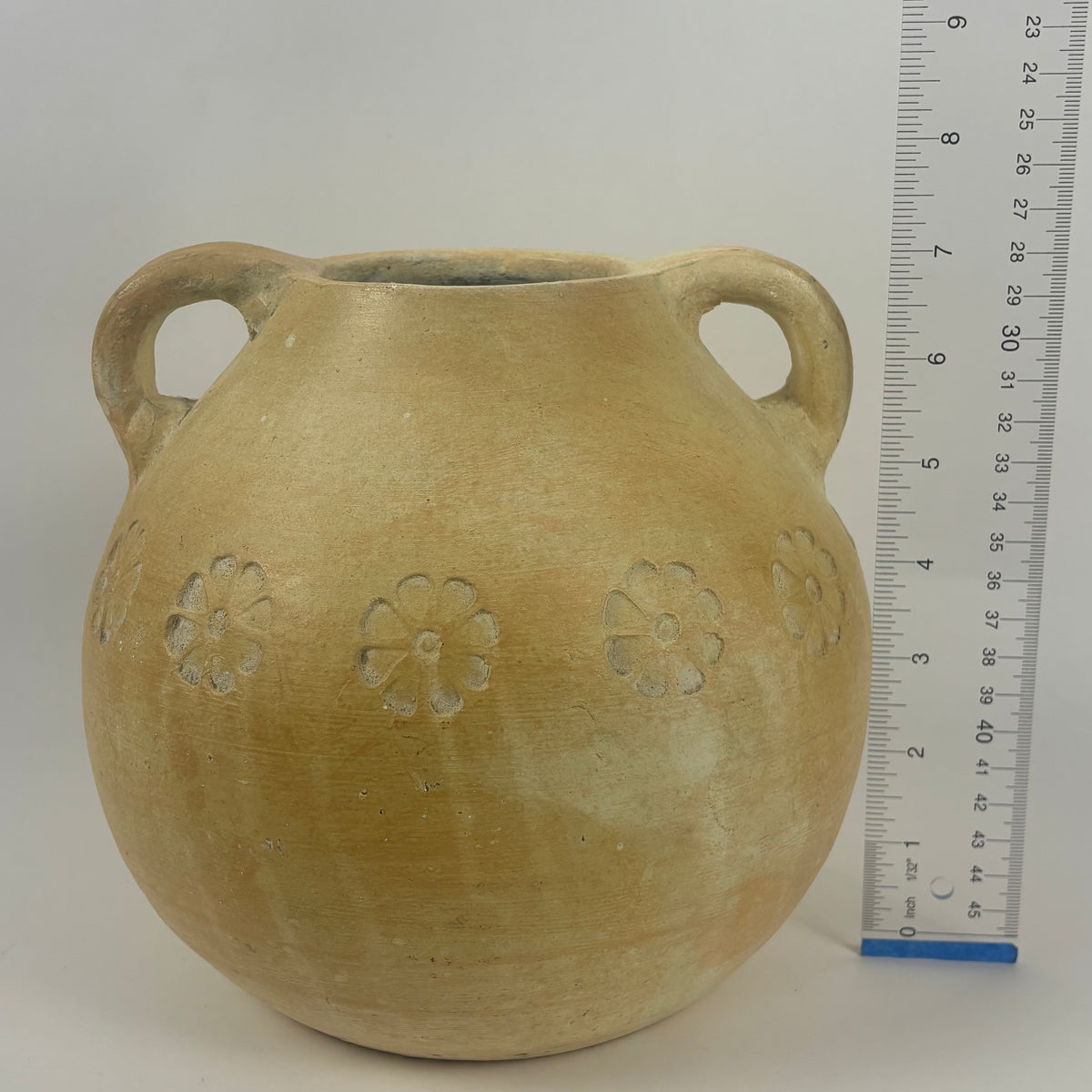 Rustic Terracotta Clay Pot |⋆˙⟡| Planter or Vase with Floral Design