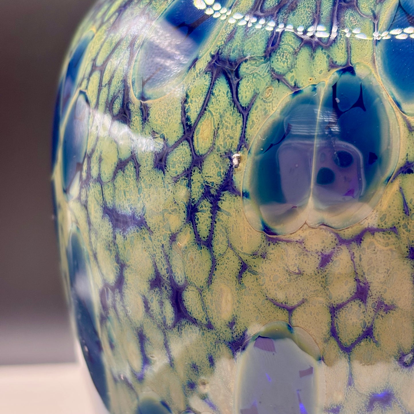 Blue & Green Art Glass Vase ⋆˙⟡
