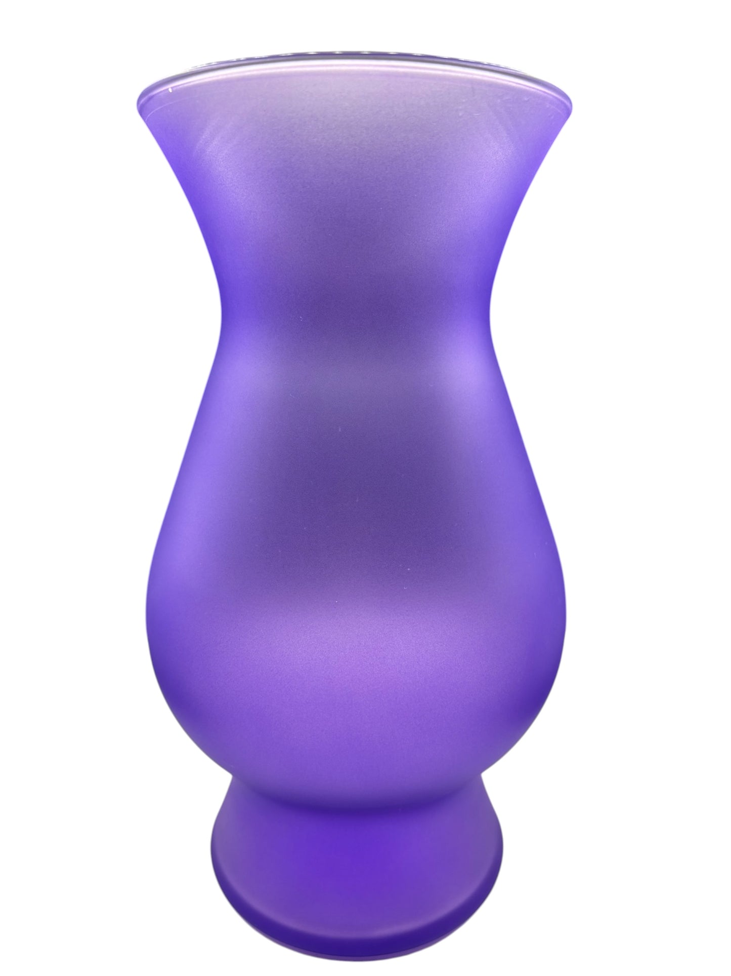 Purple Frosted Glass Vase