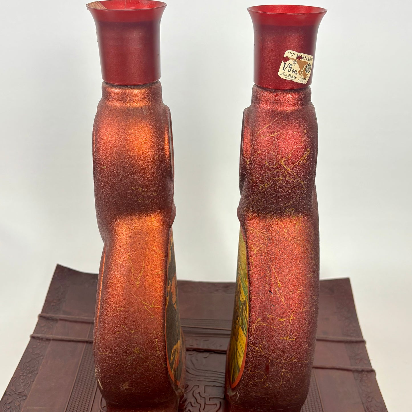 Vintage Manet Art Glass Decanter Set |⋆˙⟡| Gare Saint-Lazare & Boating Party – Pair