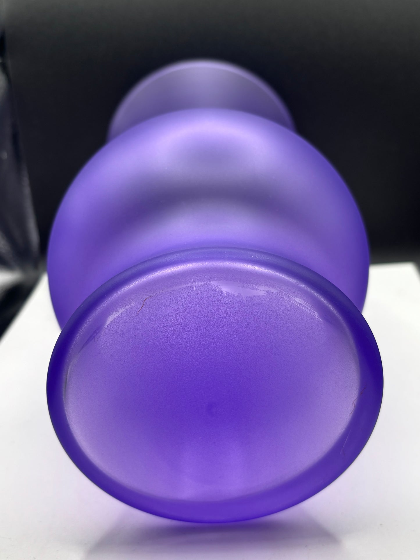 Purple Frosted Glass Vase