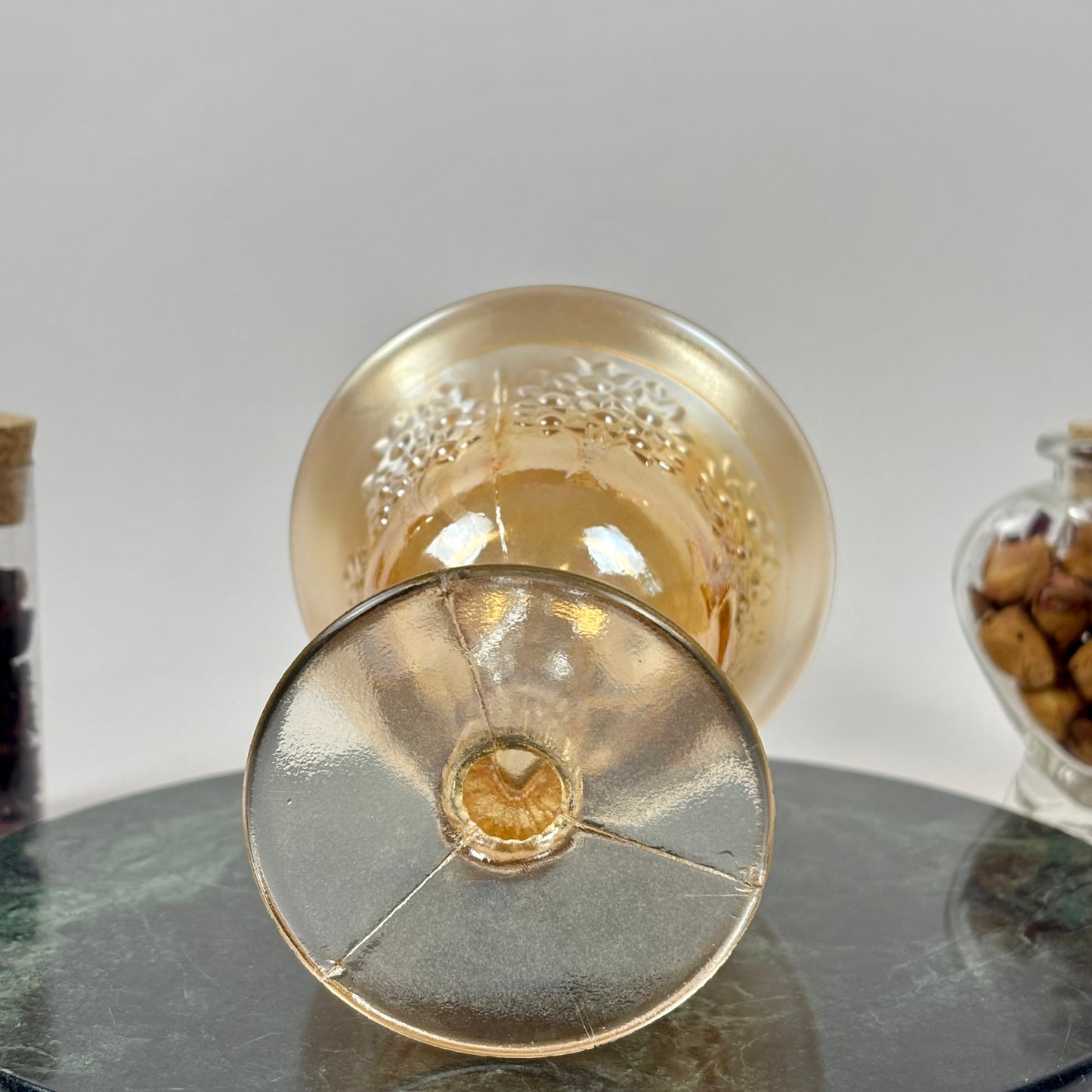 Antique Fenton Orange Tree Marigold Carnival Glass Goblet |⋆˙⟡| c. Early 1900s