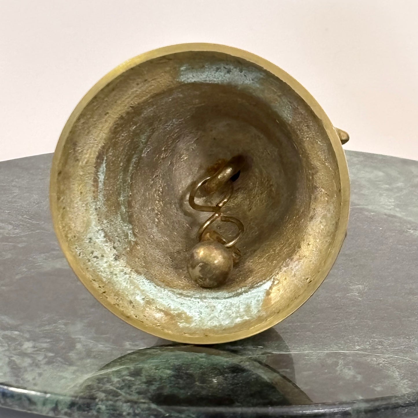 Vintage Brass Cherub Bell |⋆˙⟡ | Angel with Lute Hand Bell / Decorative Collectible