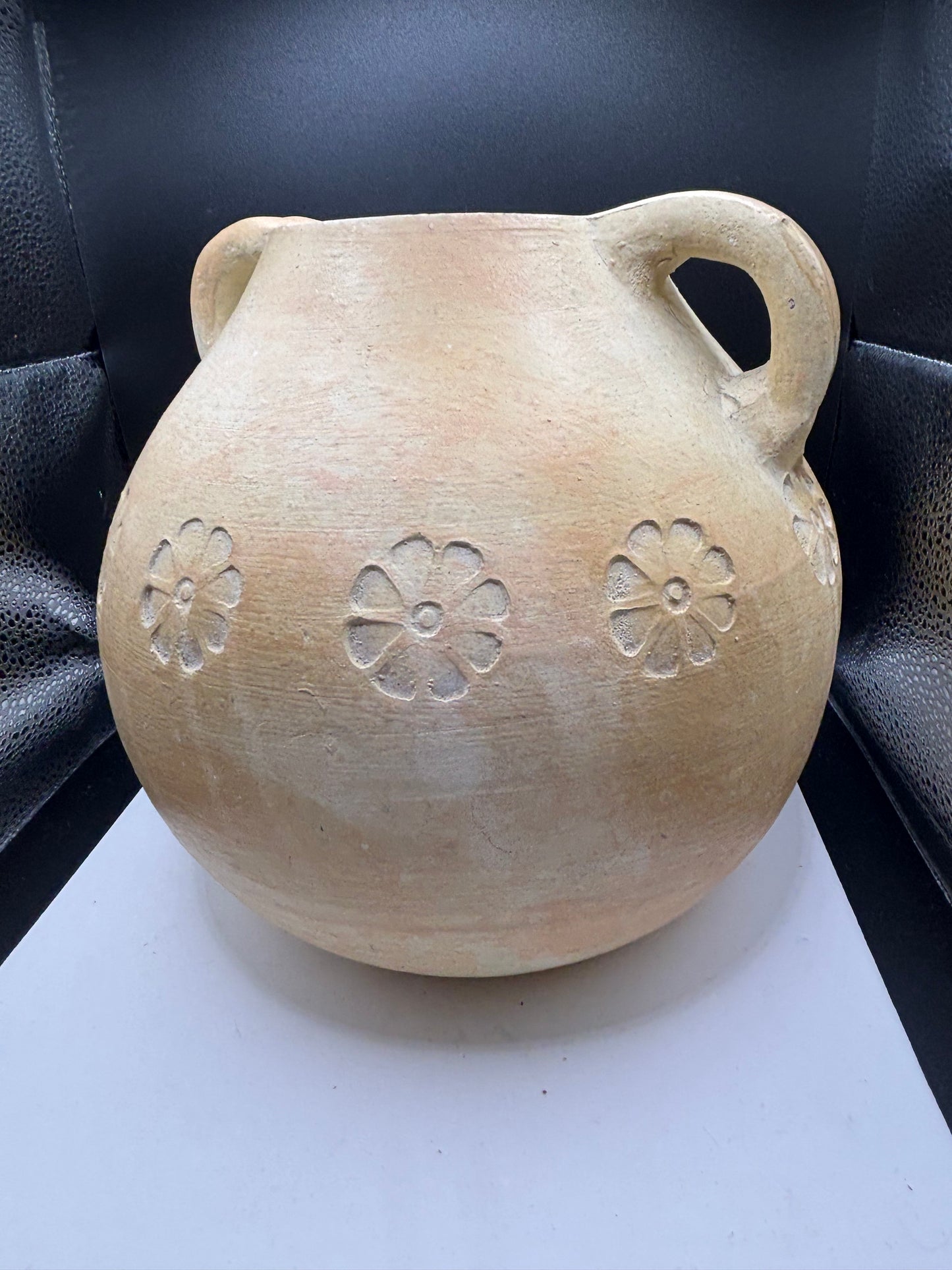 Rustic Terracotta Clay Vase |⋆˙⟡ | Planter with Floral Design