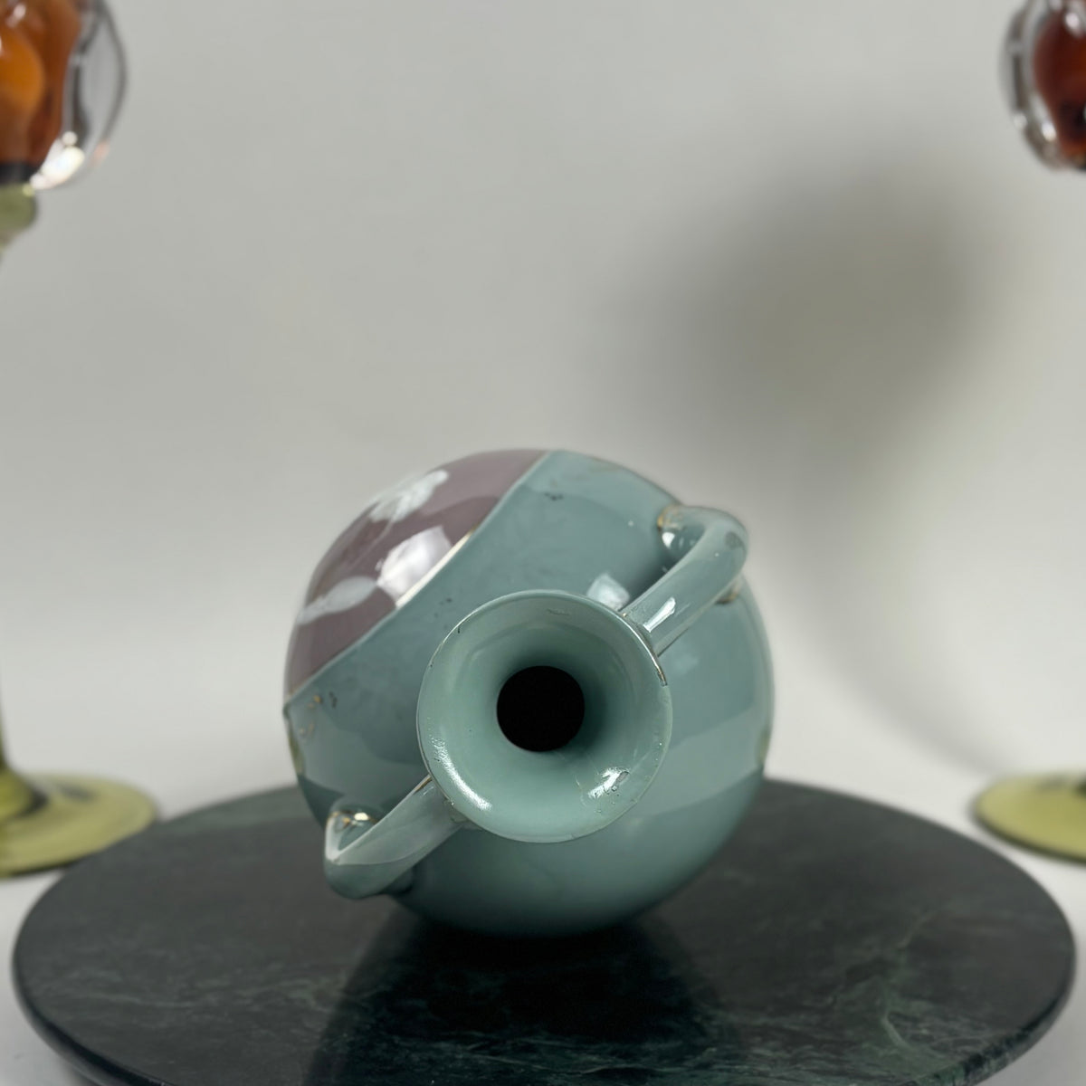 Antique Gebrüder Heubach Porcelain Cameo Vase |⋆˙⟡| Double Handle, Art Nouveau Vase