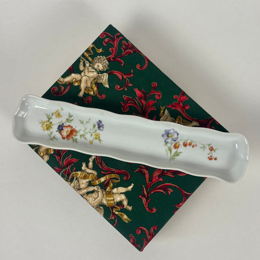 Antique André Prévot Limoges Floral Porcelain Tray |⋆˙⟡| French Celery Dish