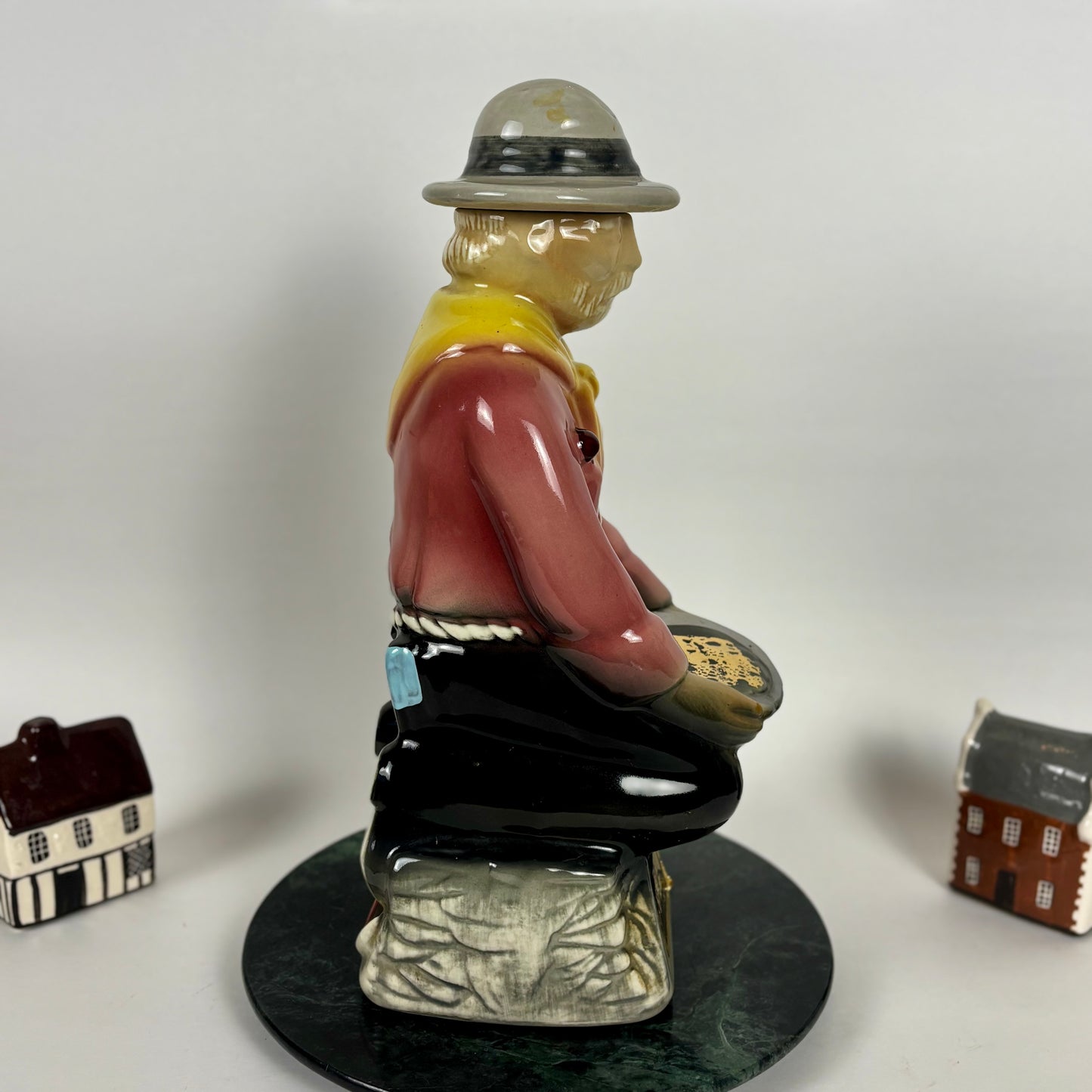 Vintage Ezra Brooks 12 Year Bourbon Gold Prospector |⋆˙⟡|Empty Ceramic Decanter w/ Stopper