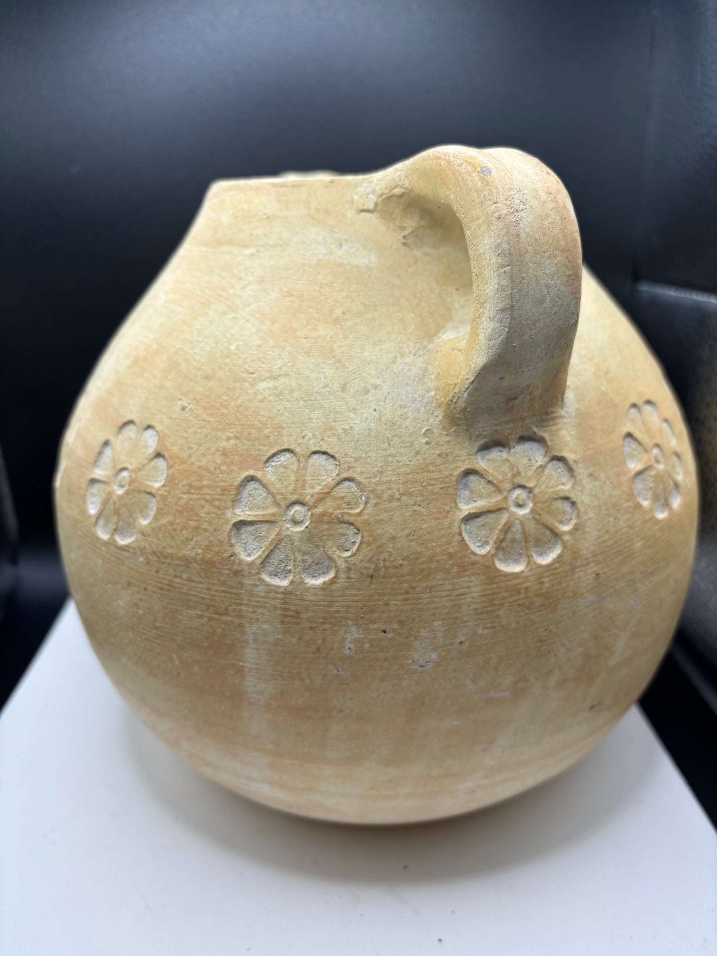 Rustic Terracotta Clay Vase |⋆˙⟡ | Planter with Floral Design