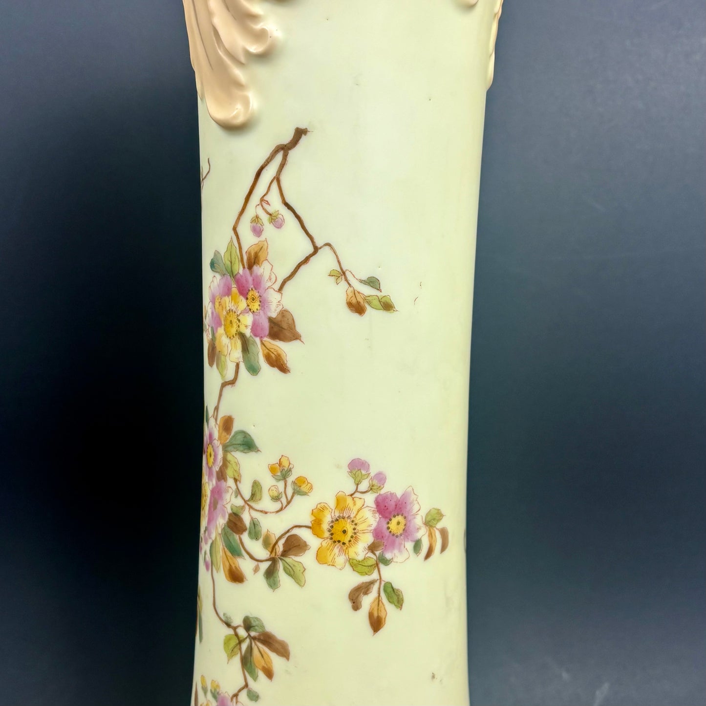 Antique RW Rudolstadt Germany Hand Painted Porcelain Vase |⋆˙⟡| Floral Design