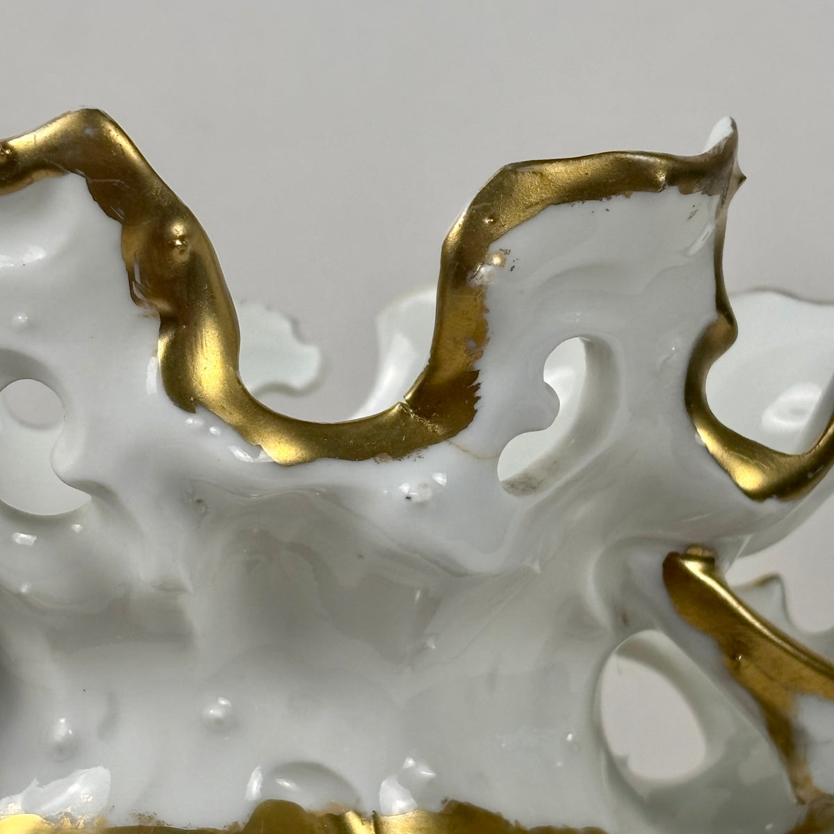 Antique Hand-Painted Floral Vase |⋆˙⟡| Ohio Valley China, Victorian Gold Gilt, c. 1897