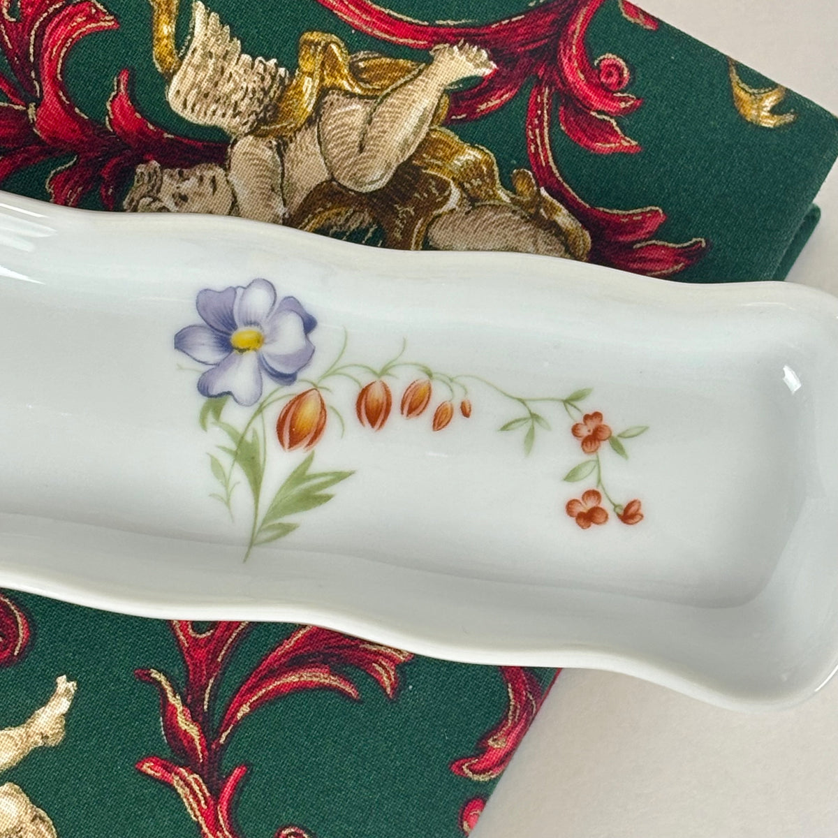 Antique André Prévot Limoges Floral Porcelain Tray |⋆˙⟡| French Celery Dish