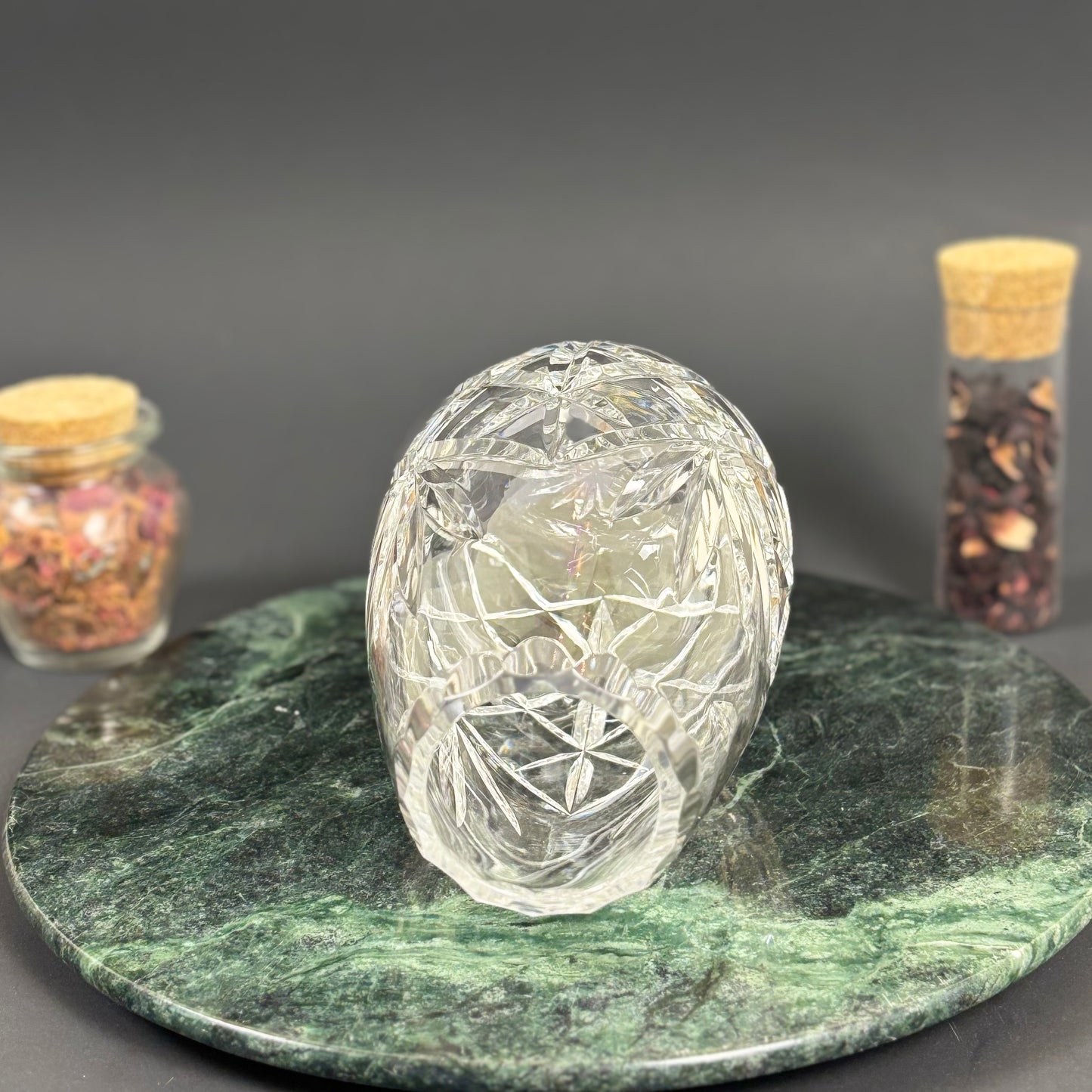 Edinburgh Crystal Cut Glass Vase | ⋆˙⟡ | Scottish Crystal Bud Vase, Starburst & Diamond Cut Pattern
