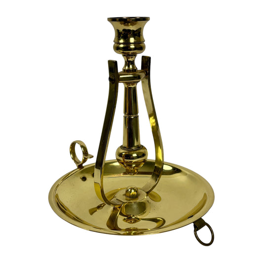 Vintage Baldwin Solid Brass Chamberstick Finger Candlestick |⋆˙⟡| Made in USA