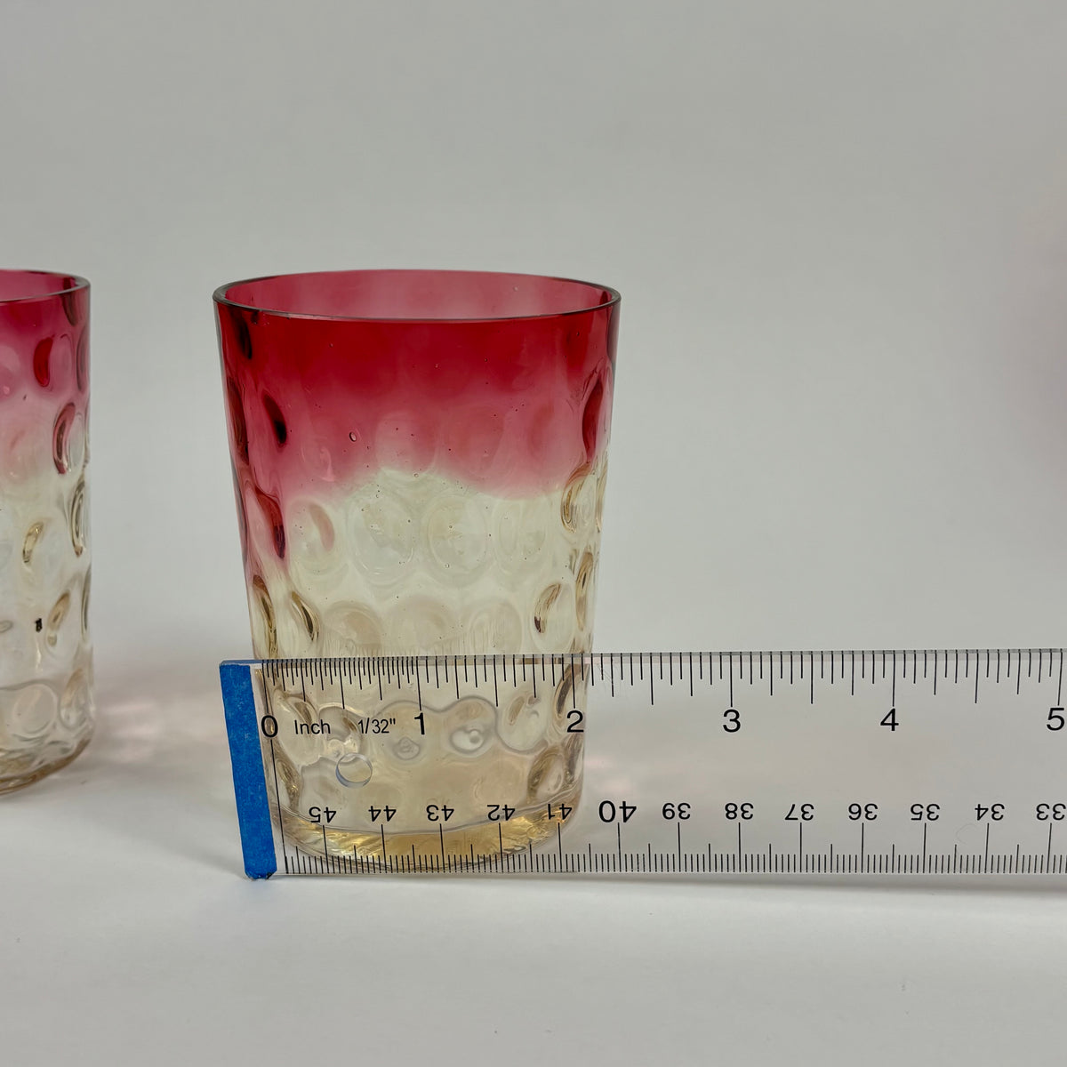 Antique Cranberry & Rubina Coin Dot, Spot Optic Glass |⋆˙⟡| Pitcher & Tumbler Set