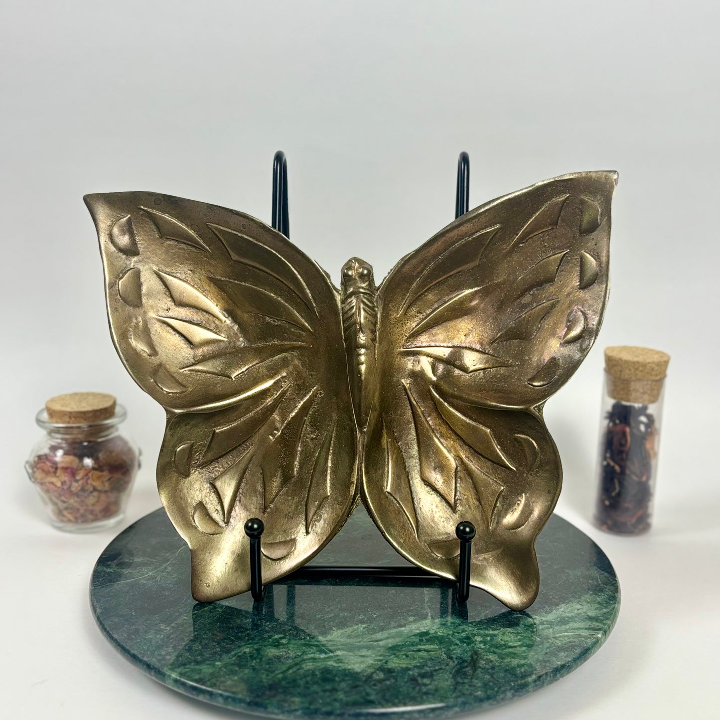 Solid Brass Vintage Butterfly |⋆˙⟡| Trinket Dish Catchall