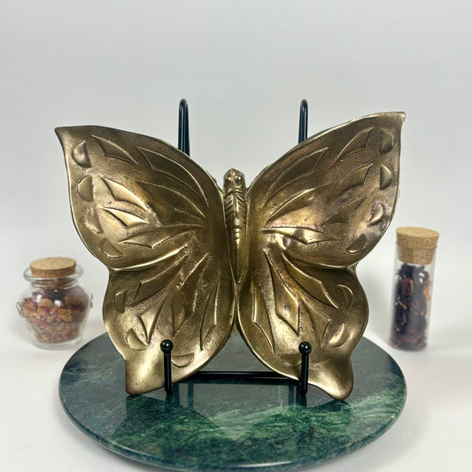 Solid Brass Vintage Butterfly |⋆˙⟡| Trinket Dish Catchall