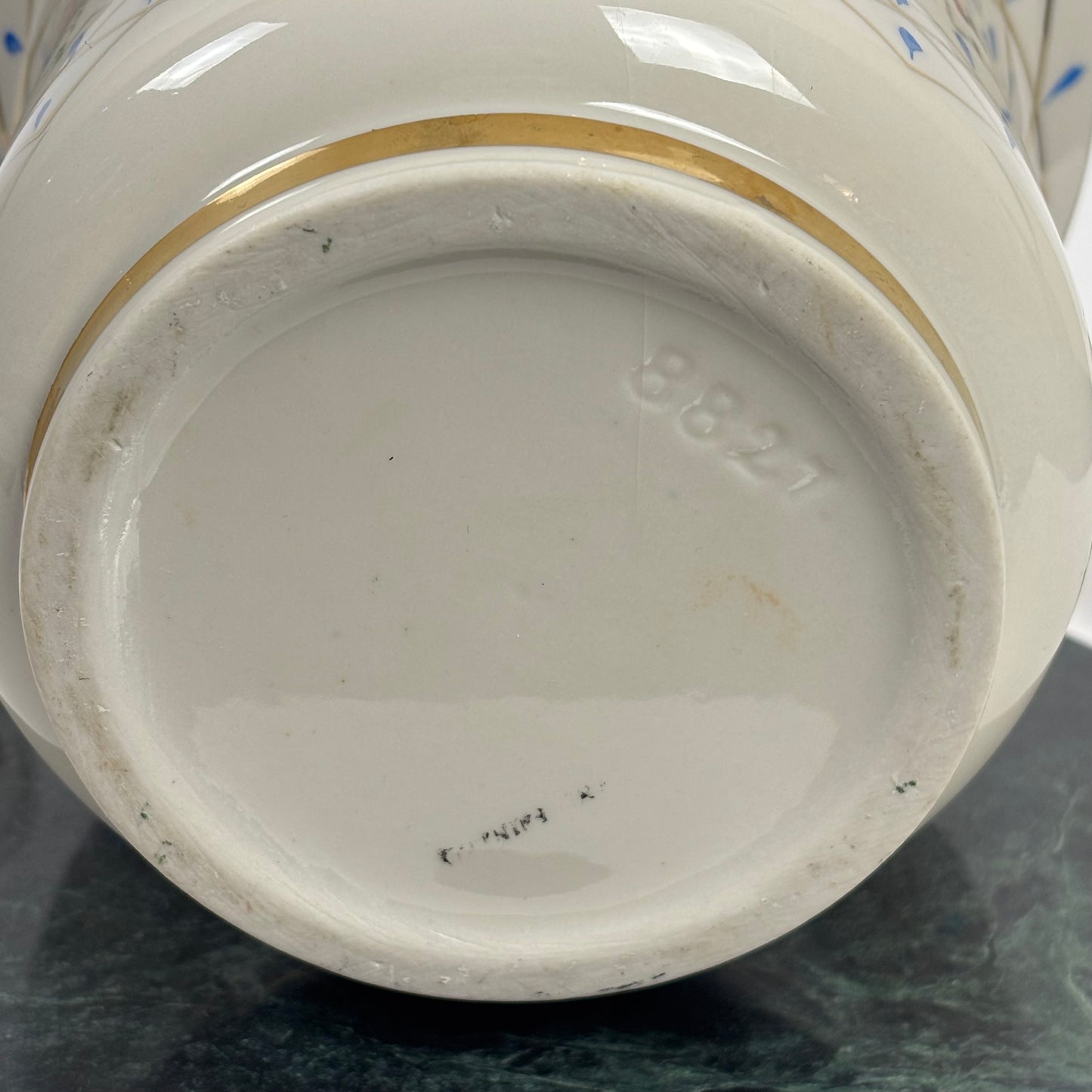 Vintage Hand Painted Floral Cachepot Planter Vase |⋆˙⟡ | Gold Trim Porcelain Planter