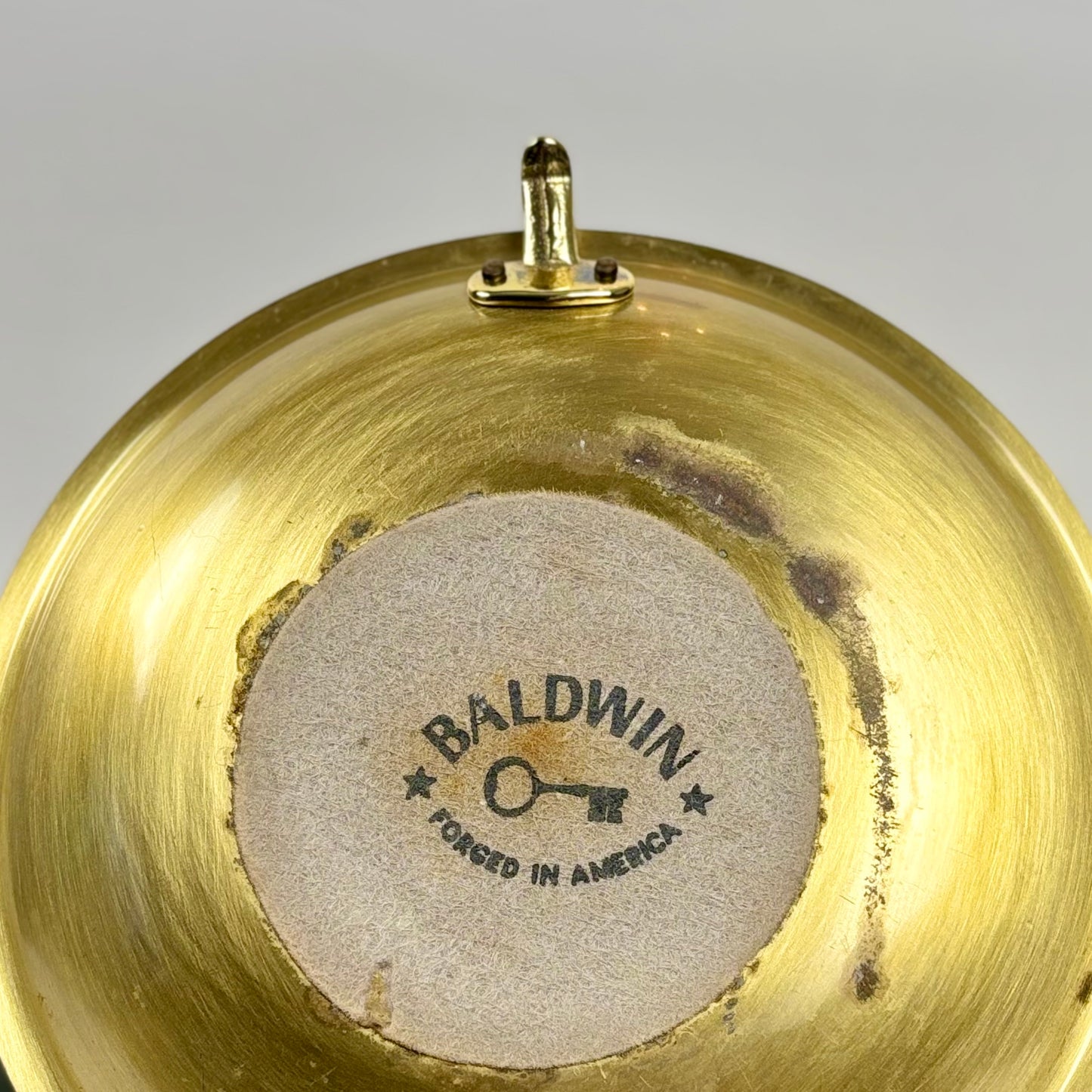 Vintage Baldwin Solid Brass Chamberstick Finger Candlestick |⋆˙⟡| Made in USA