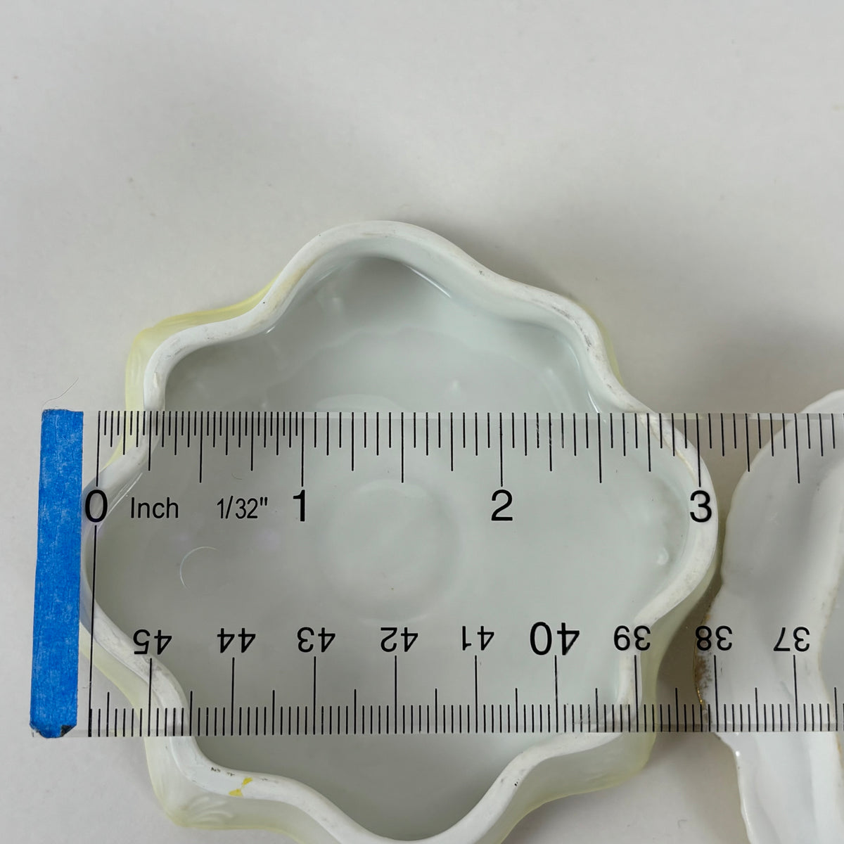 Antique German Porcelain Hair Receiver |⋆˙⟡| Hand Painted Yellow Roses Vanity Dish