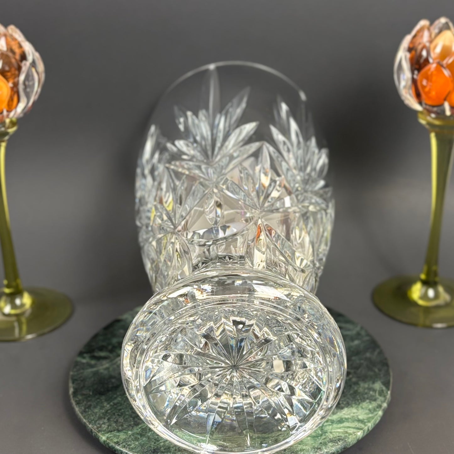 Large Cut Crystal Vase | ⋆˙⟡ | Heavy Crystal Floral Vase