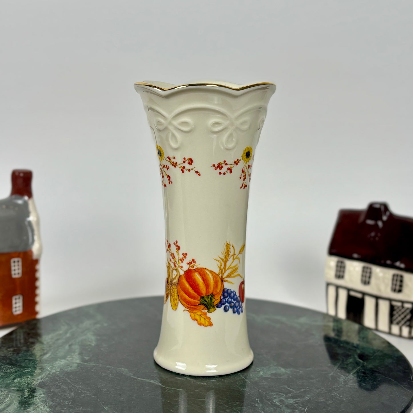 Lenox Autumn Bud Vase |⋆˙⟡| 24K Gold Trim Harvest Pumpkin Fall Decor
