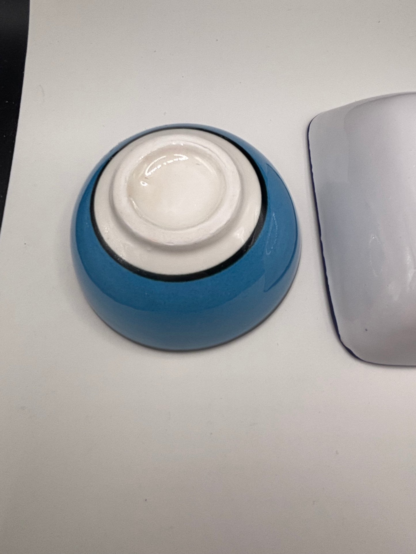 Hand Painted Tunisian Ceramic Dish + Small Decorative Bowl