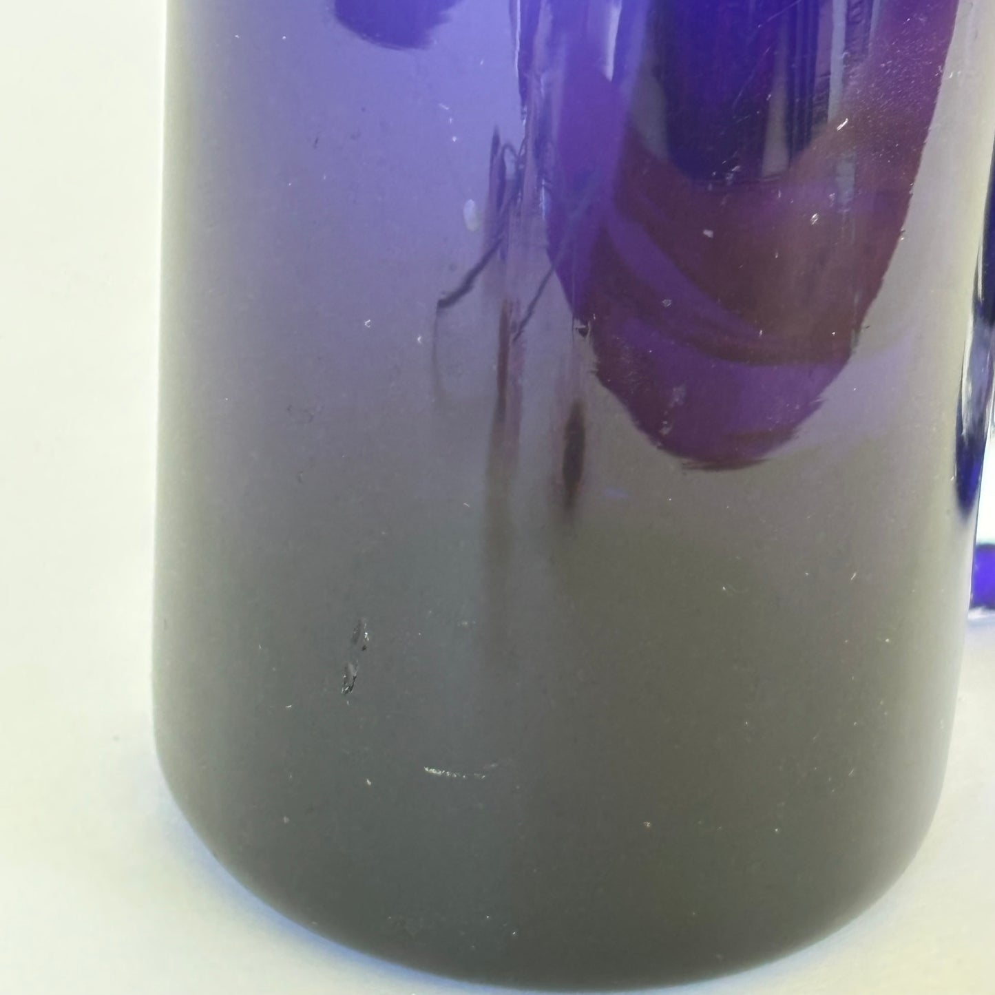 Vintage Cobalt Blue & Magenta Art Glass Bottle Vase Collection |⋆˙⟡ | Mid Century / Boho Eclectic Decor Set of 5