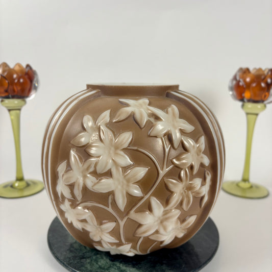 Phoenix Glass Co. Star Flower Vase |⋆˙⟡| Vintage Sculptured Artware
