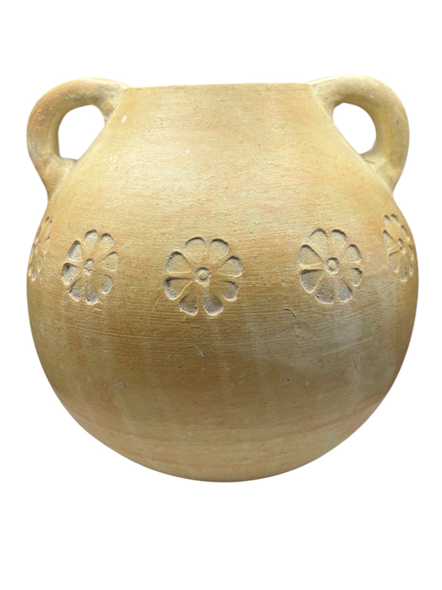 Rustic Terracotta Clay Vase |⋆˙⟡ | Planter with Floral Design