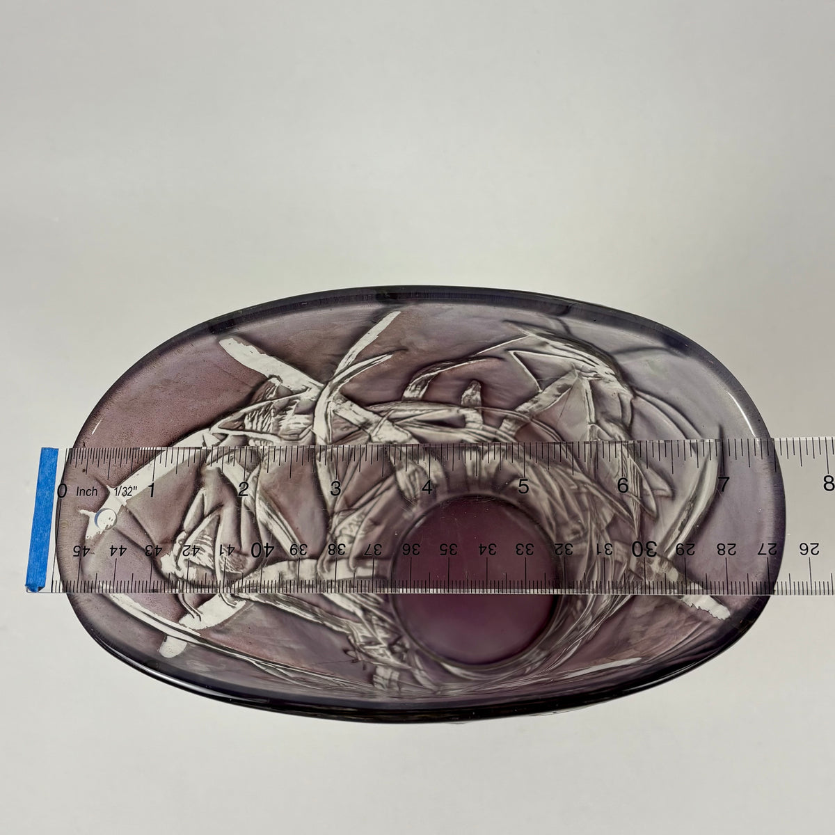 Phoenix Glass Co. “Katydid” Purple Flared Vintage Vase |⋆˙⟡| Grasshopper Art Glass, c. 1930s