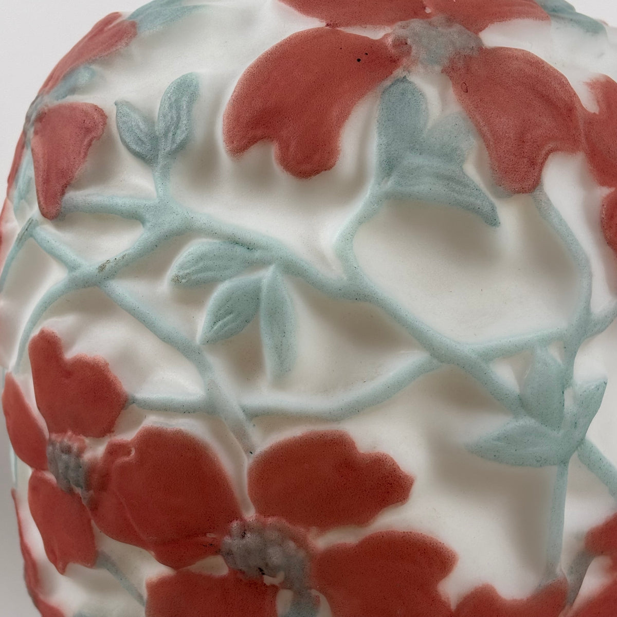 Vintage Consolidated Glass Dogwood Vase |⋆˙⟡| Art Deco Coral Flowers