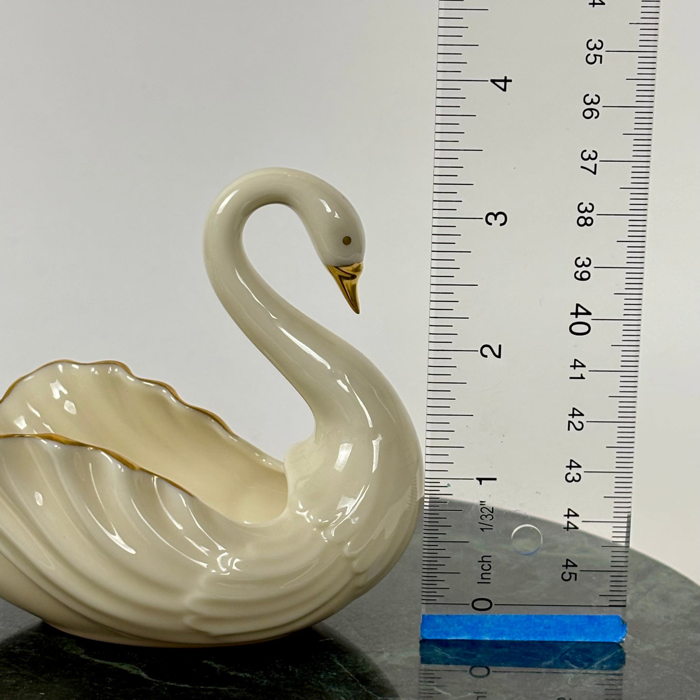 Vintage Lenox Ivory Swan Trinket Dish, Cake Topper, Gold Trim |⋆˙⟡| Made in USA