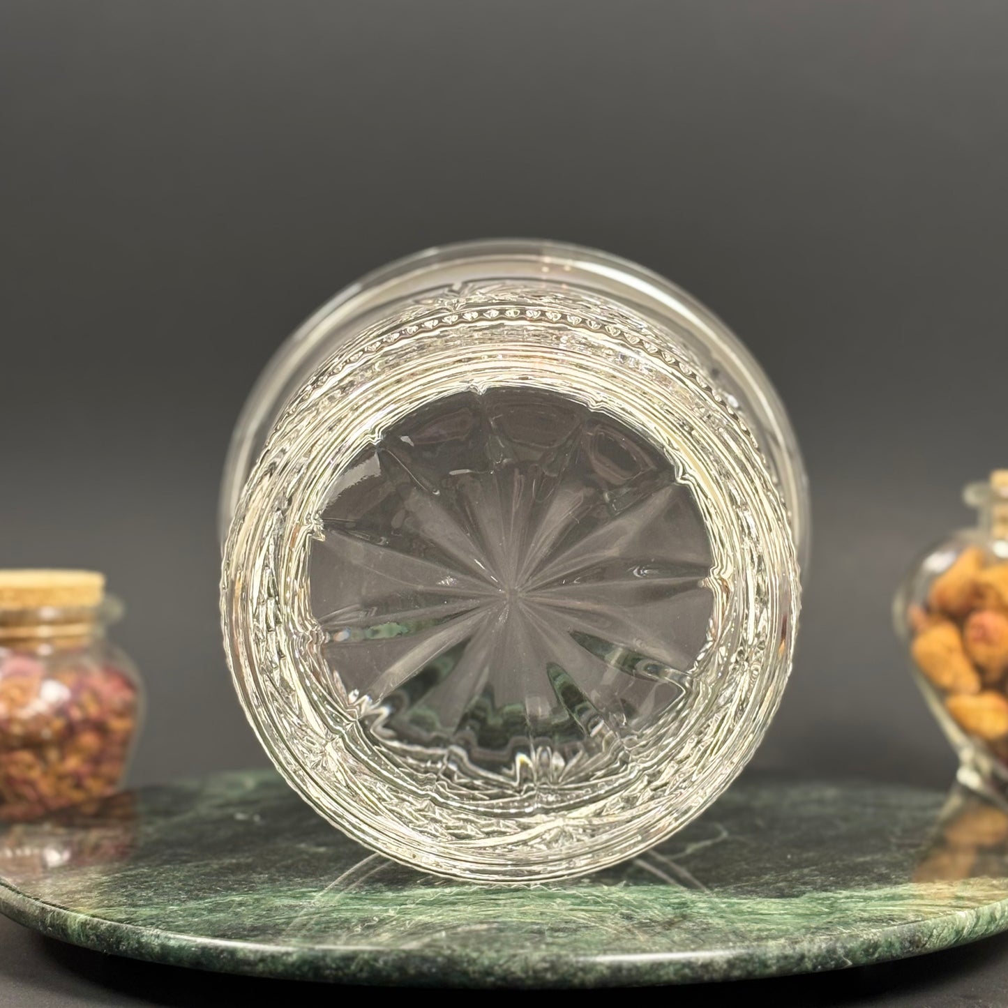 Clear Pressed Glass Bowl |⋆˙⟡ | Diamond & Starburst Pattern