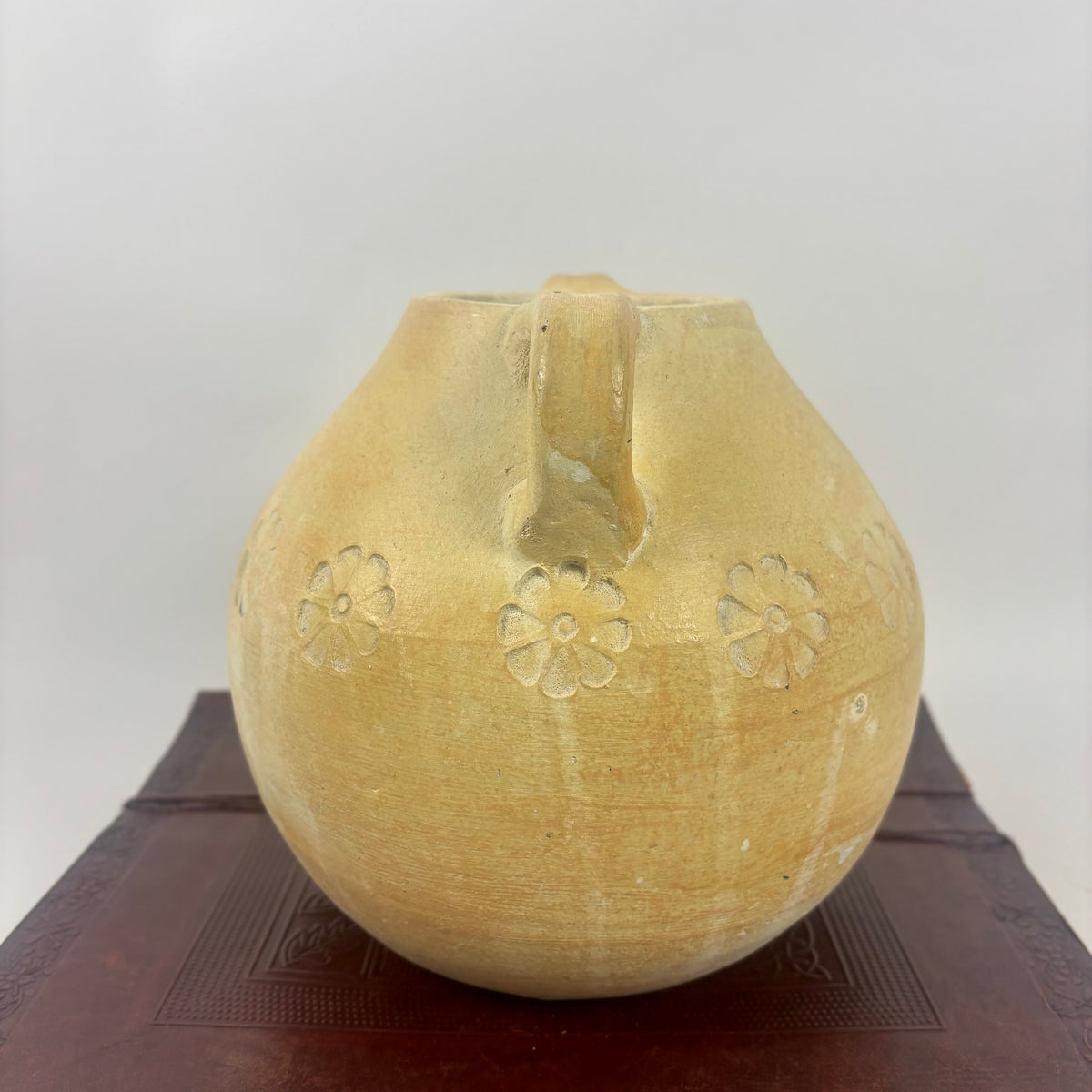Rustic Terracotta Clay Pot |⋆˙⟡| Planter or Vase with Floral Design
