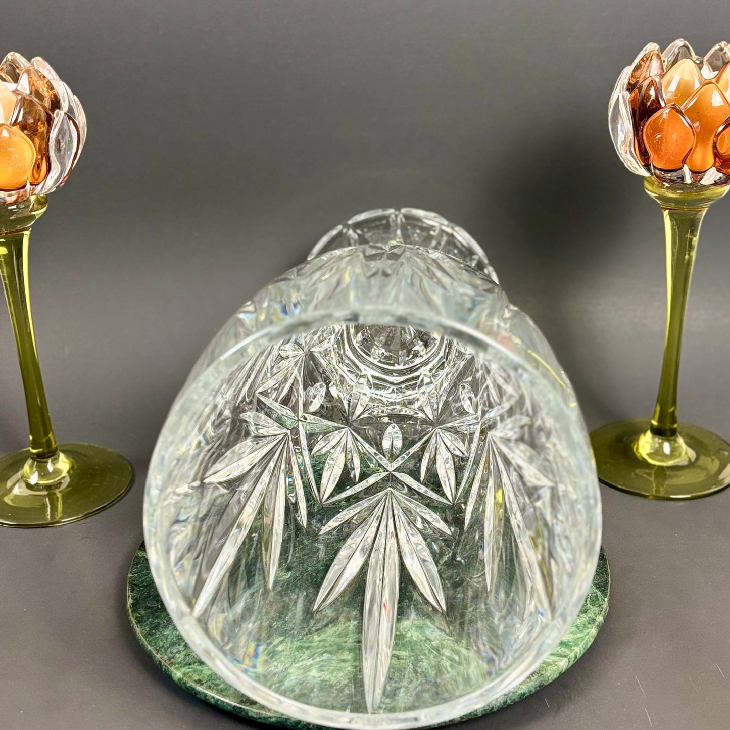 Large Cut Crystal Vase | ⋆˙⟡ | Heavy Crystal Floral Vase