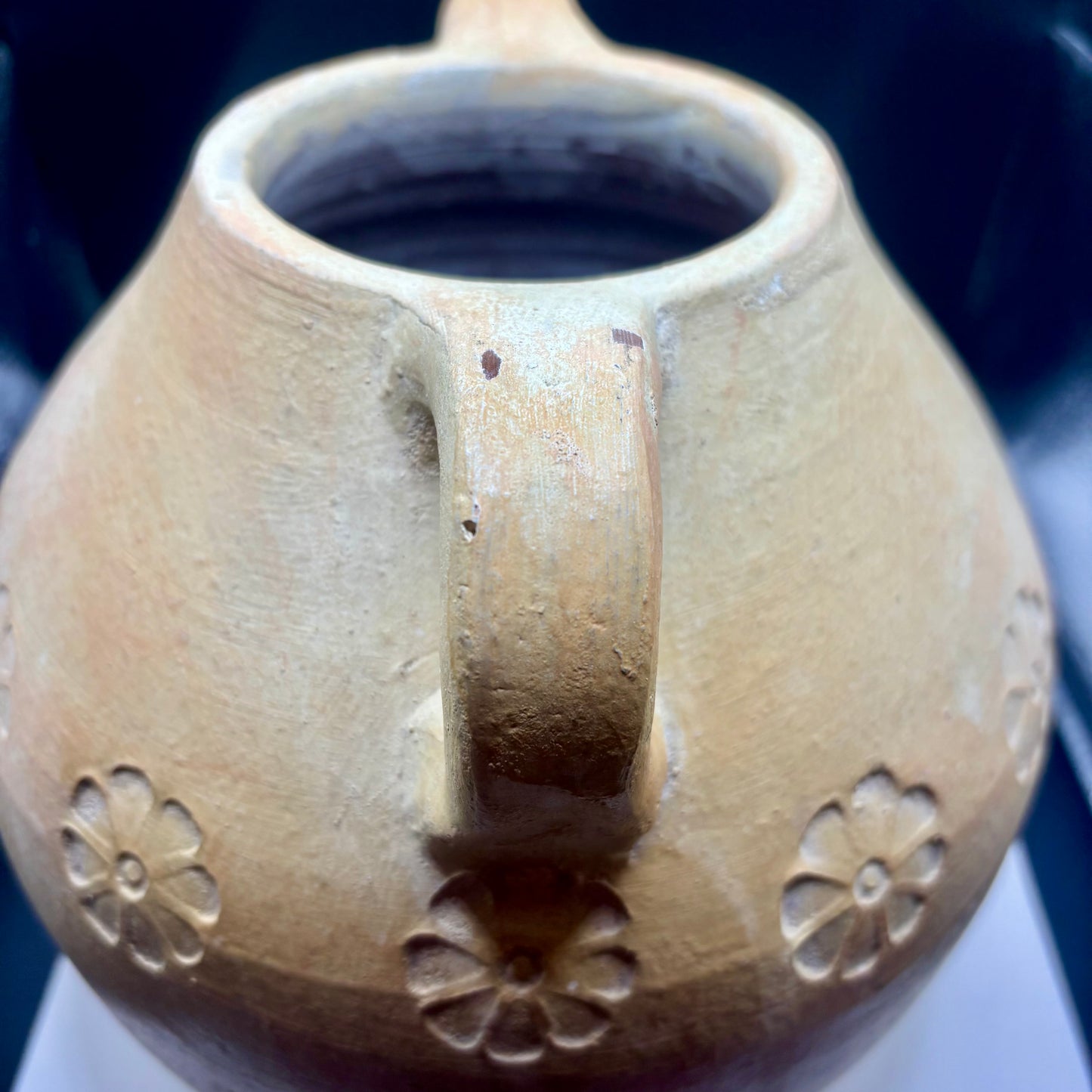 Rustic Terracotta Clay Vase |⋆˙⟡ | Planter with Floral Design