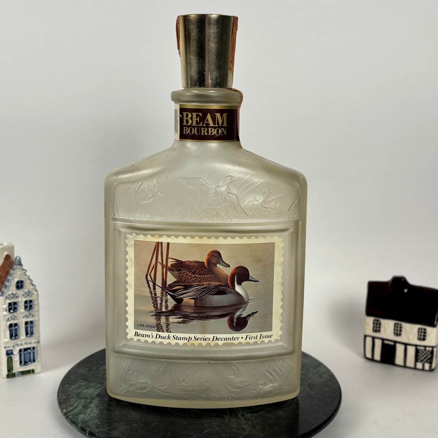 Vintage Jim Beam Duck Stamp Series Pintail Decanter |⋆˙⟡| First Issue Wildlife Bourbon Bottle
