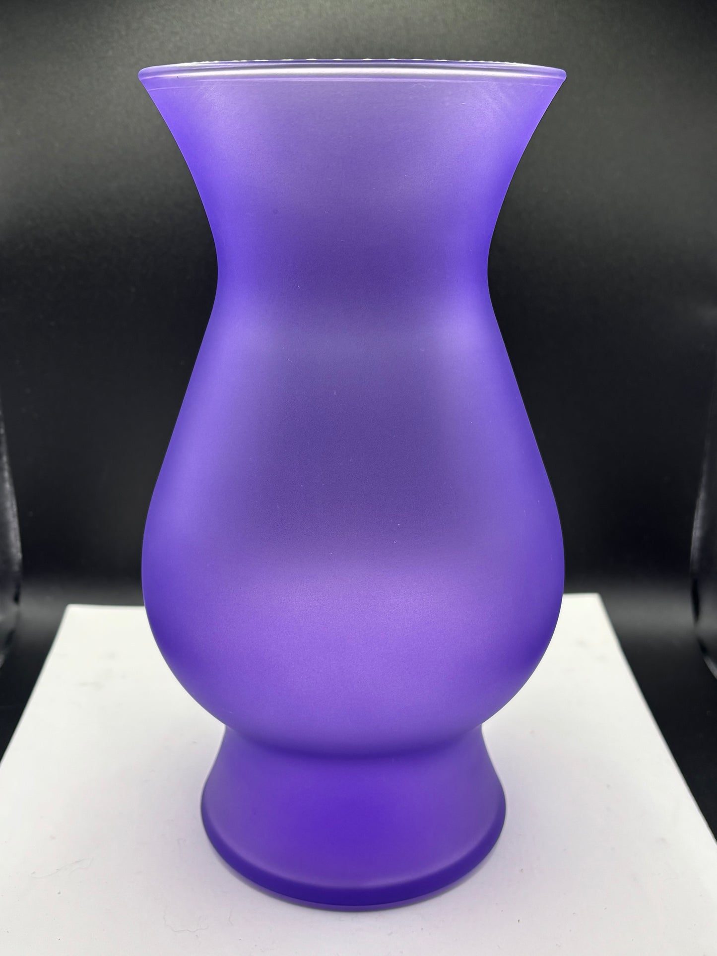 Purple Frosted Glass Vase