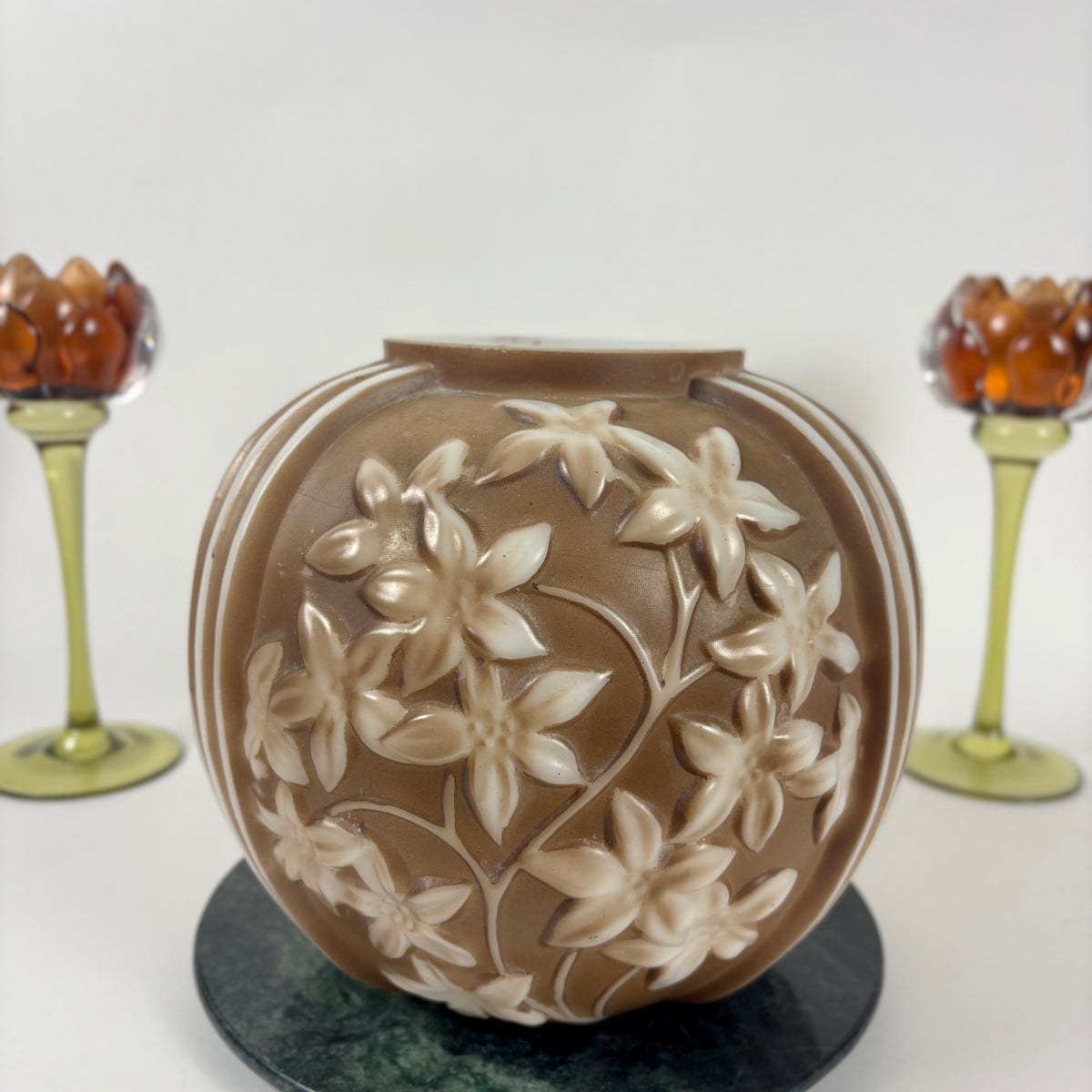 Phoenix Glass Co. Star Flower Vase |⋆˙⟡| Vintage Sculptured Artware