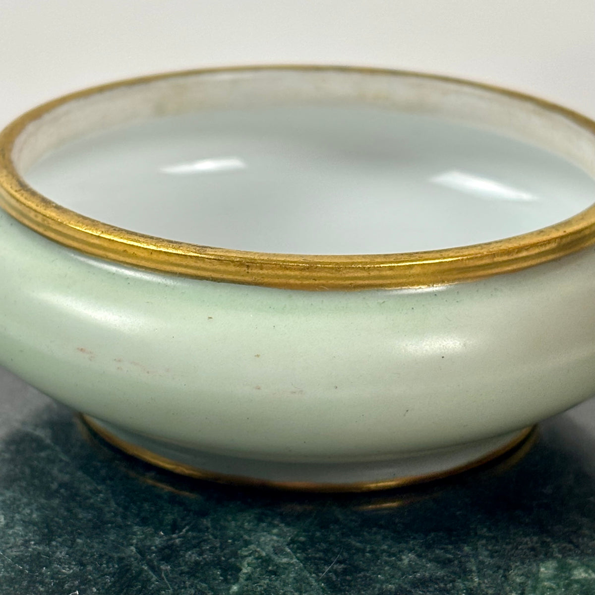 Antique Hand Painted Porcelain Portrait |⋆˙⟡| Trinket Box with Gold Gilt