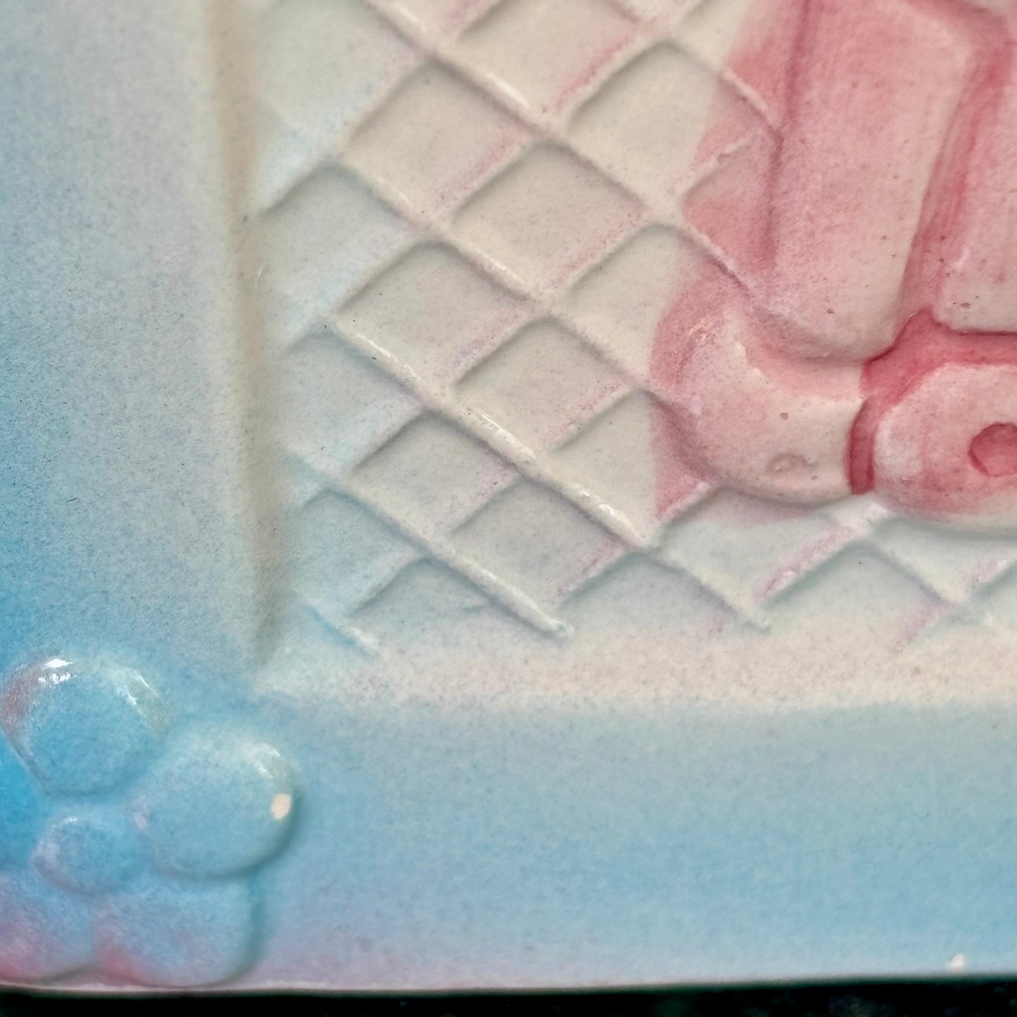 1984 Vintage My-Neil Baby Nursery Planter Cachepot |⋆˙⟡ | Pink Blue Teddy Bear Duck Train Ceramic Decor