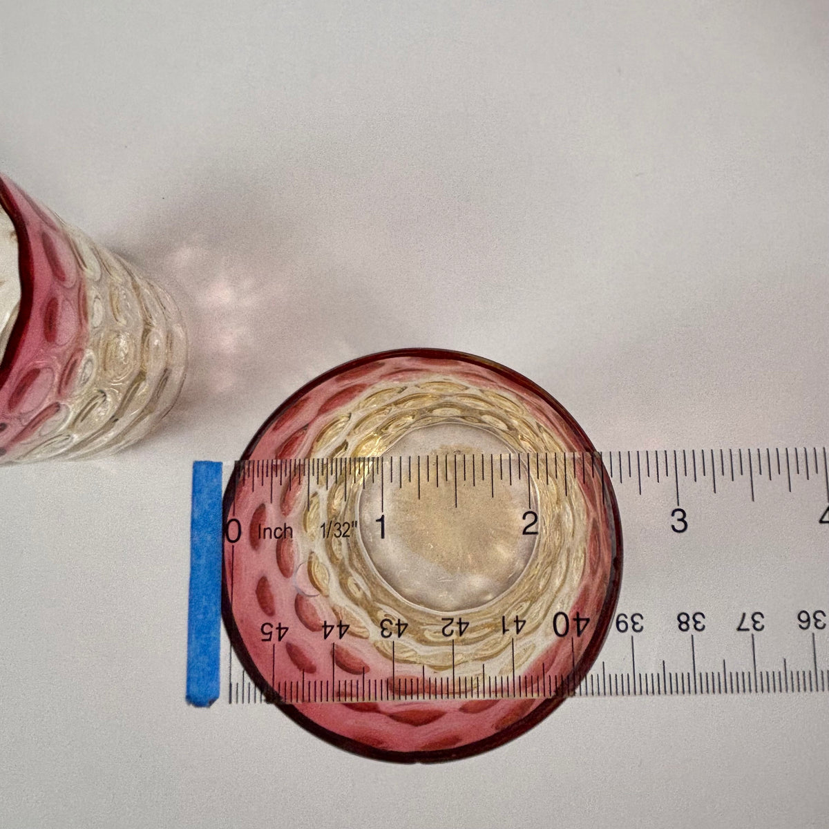 Antique Cranberry & Rubina Coin Dot, Spot Optic Glass |⋆˙⟡| Pitcher & Tumbler Set