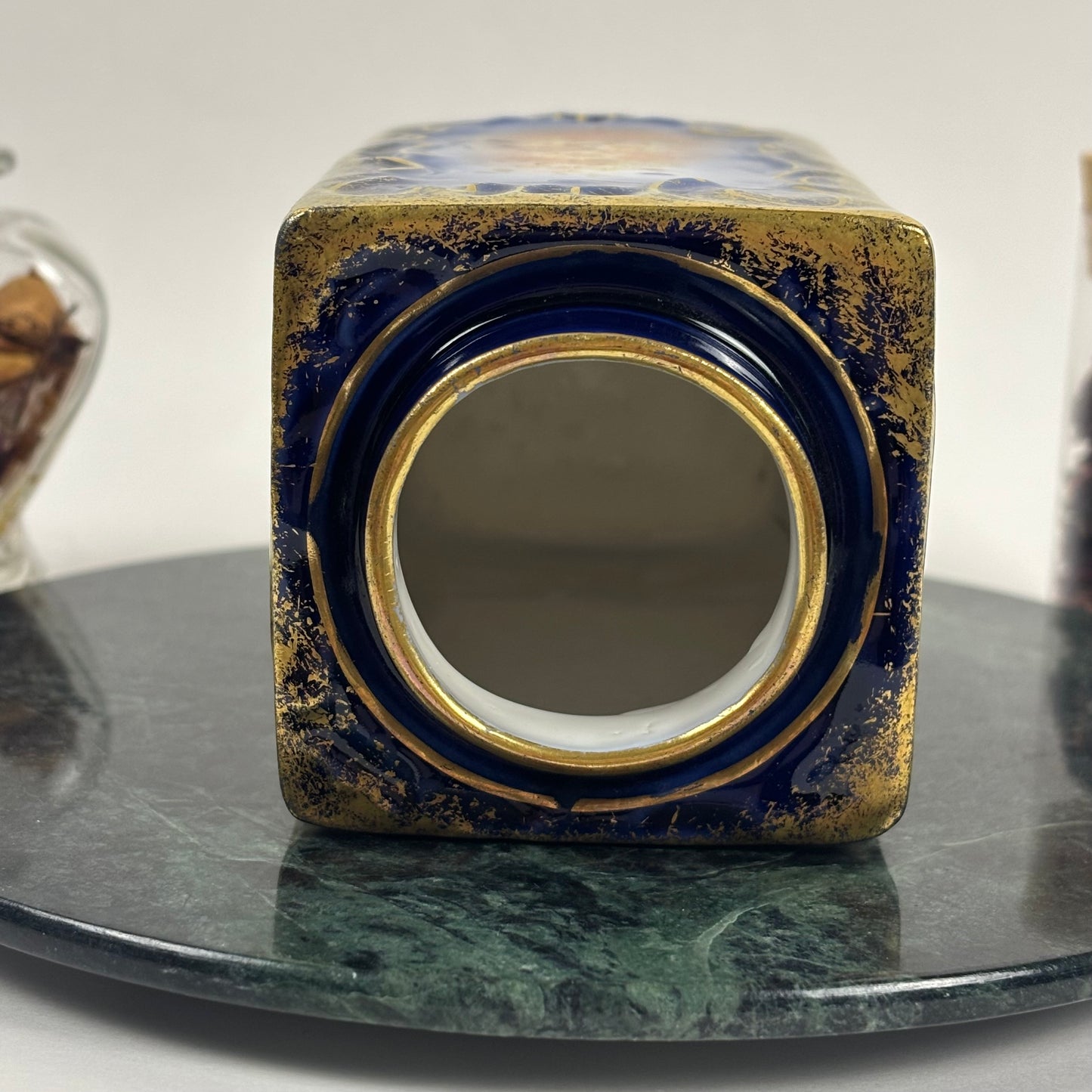 Antique G.D. & Cie Limoges France Vase |⋆˙⟡| Cobalt Blue & Gold Floral Vase