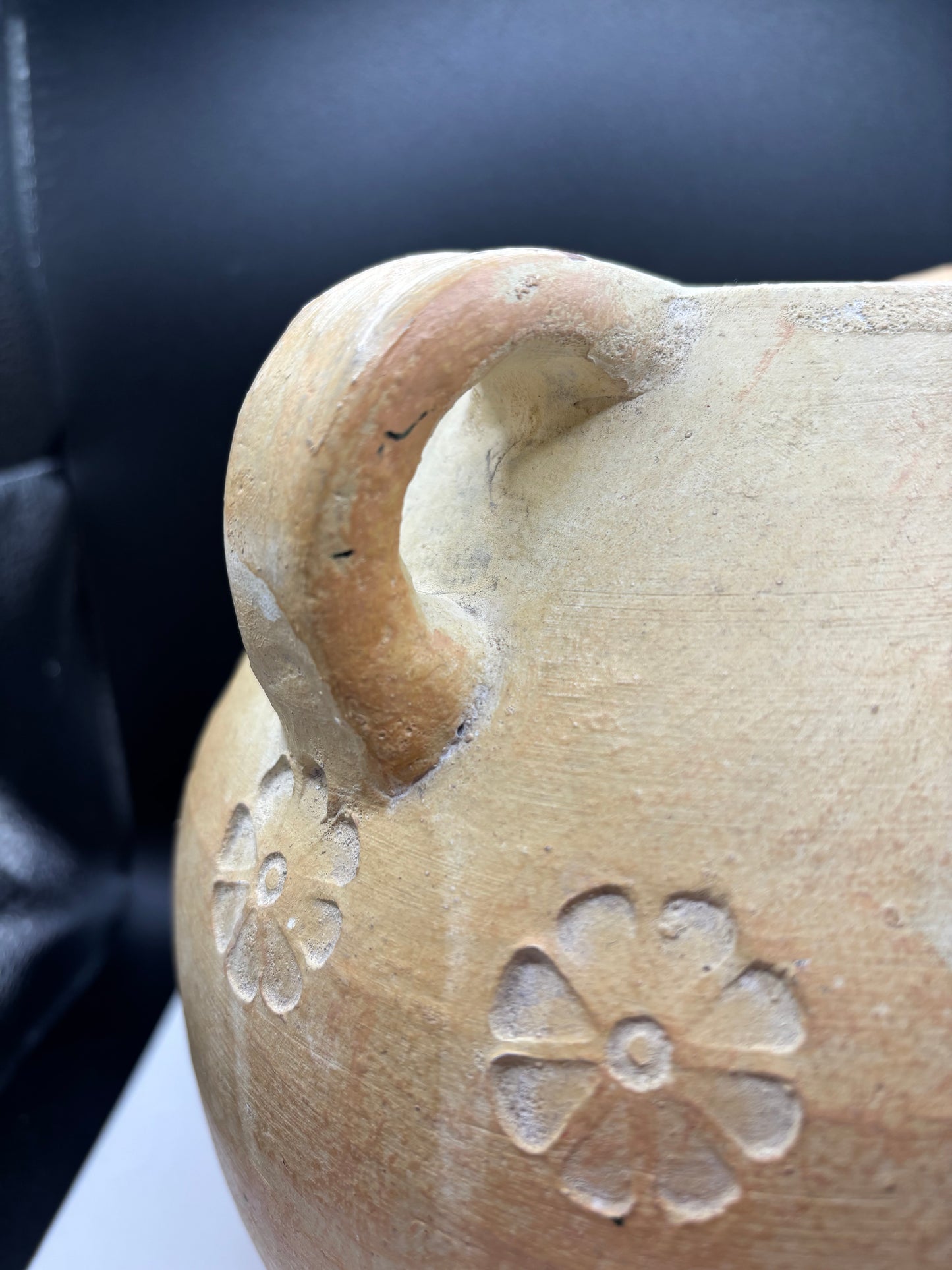 Rustic Terracotta Clay Vase |⋆˙⟡ | Planter with Floral Design